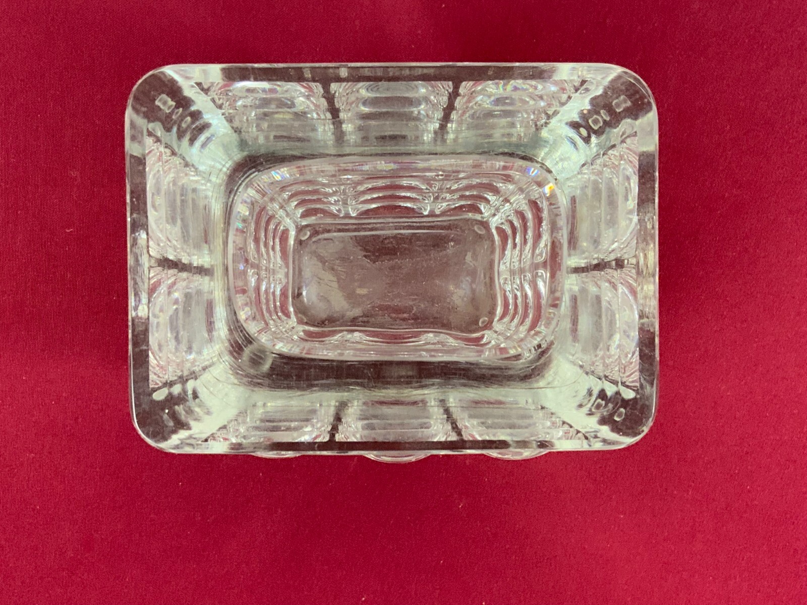 MASSIVE VASE AUS GLAS ICHENDORF BLOCKVASE 5kg 22cm HOCH NOPPEN OP ART – Bild 4