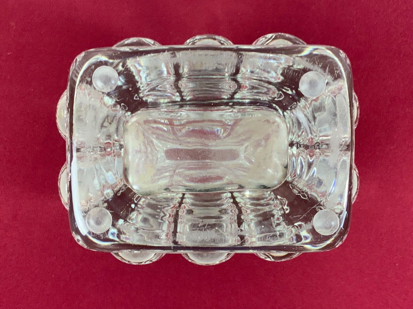 MASSIVE VASE AUS GLAS ICHENDORF BLOCKVASE 5kg 22cm HOCH NOPPEN OP ART – Bild 8