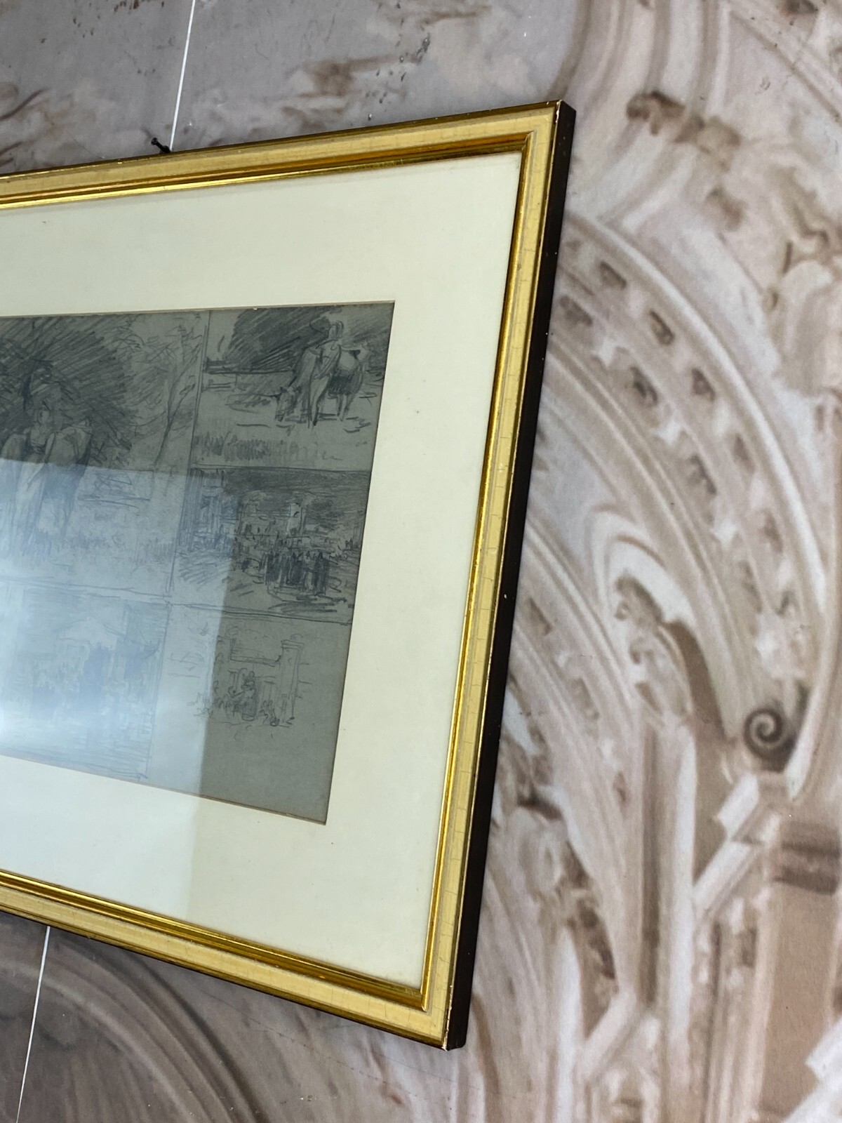 KOHLESTIFT ZEICHNUNG GERAHMT FRAU PERSONEN KUH JOSEF WOPFNER (1843-1927) – Bild 9