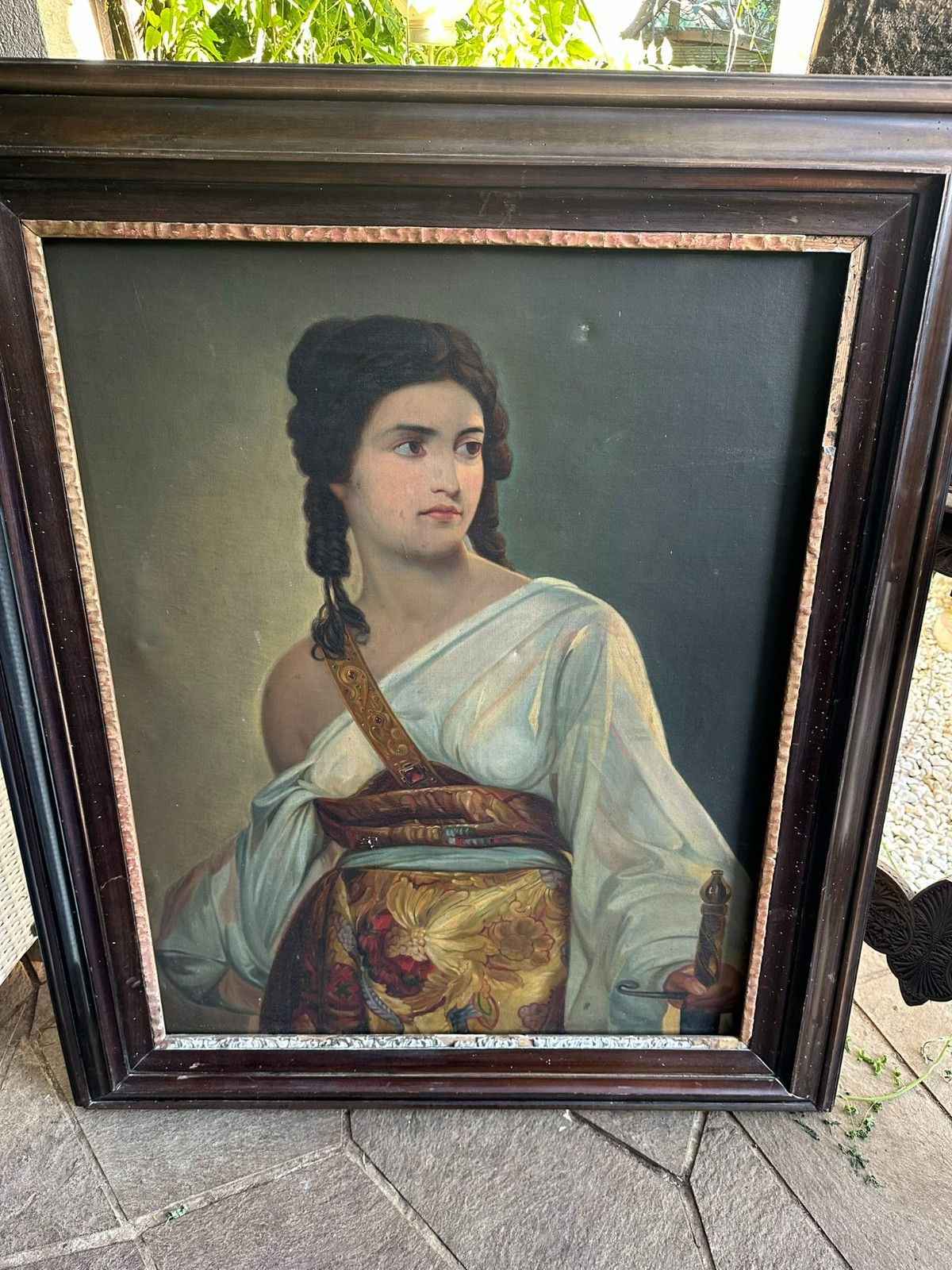 GROSSES ÖLGEMÄLDE JUDITH DIE BEZWINGERIN DES HOLOFERNES KOPIE NACH AUGUST RIEDEL – Bild 4