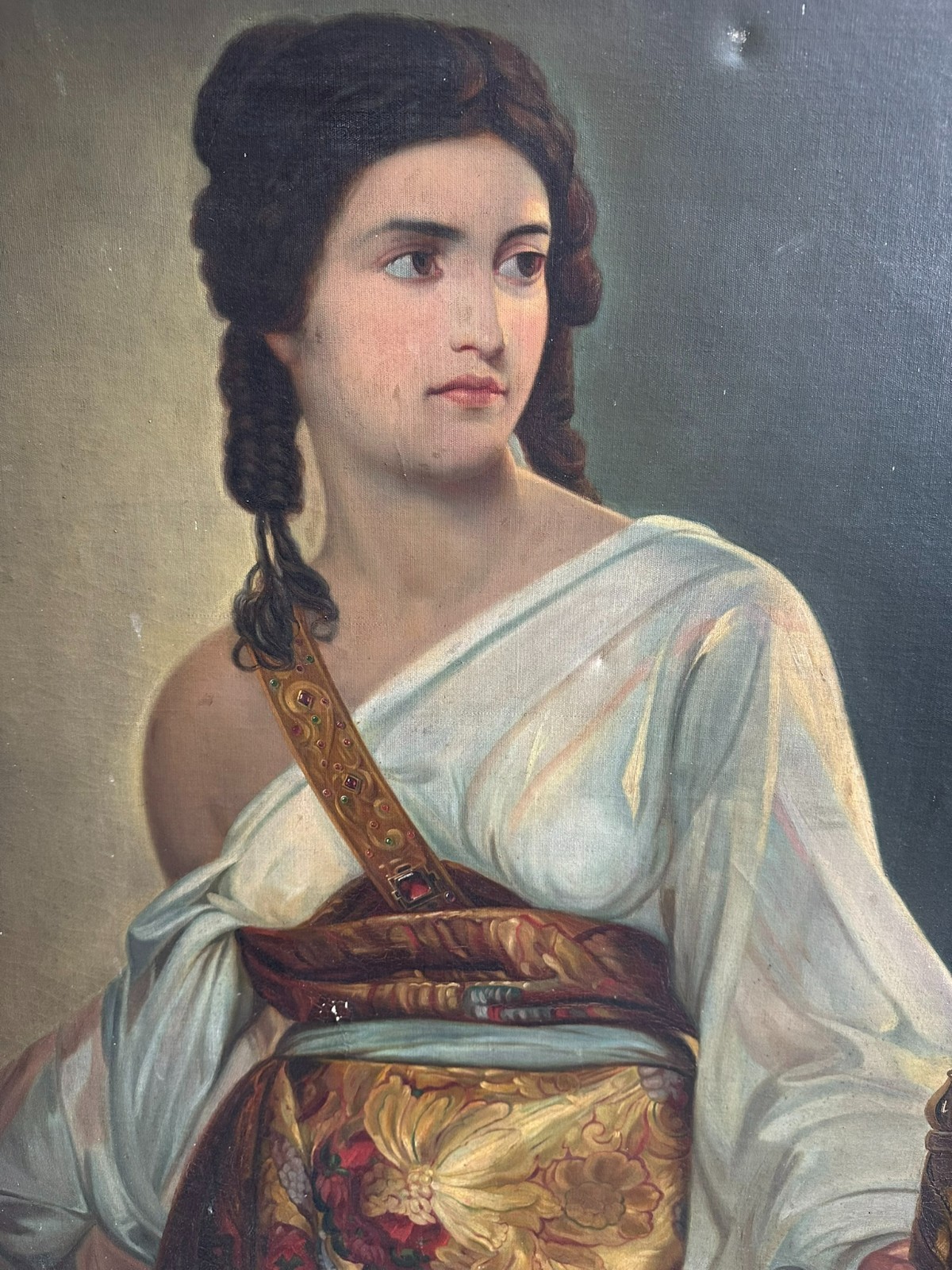 GROSSES ÖLGEMÄLDE JUDITH DIE BEZWINGERIN DES HOLOFERNES KOPIE NACH AUGUST RIEDEL