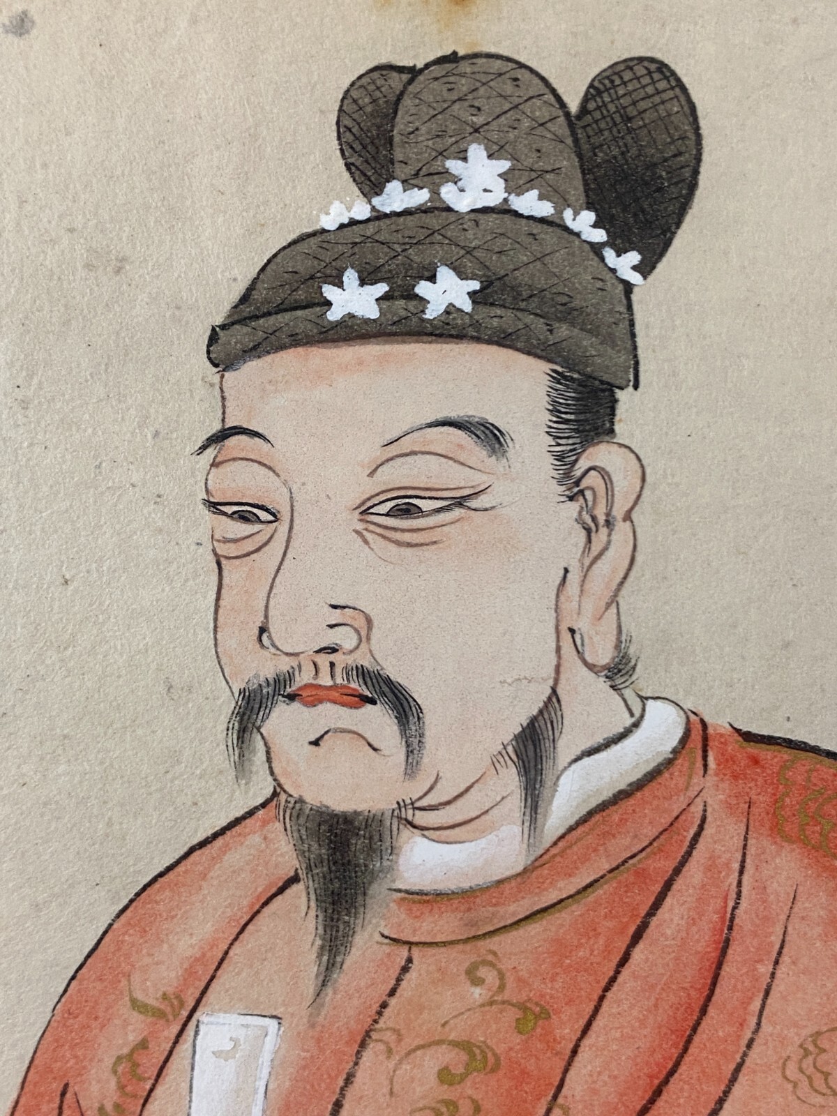 Antikes japanisches Aquarell gerahmt – Bild 5