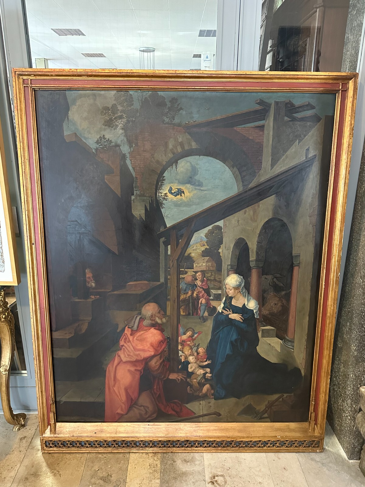 Wilhelm EILERS (1857-1919) HAUPTWERK ÖLGEMÄLDE KOPIE NACH DÜRER HEILIGE FAMILIE – Bild 4