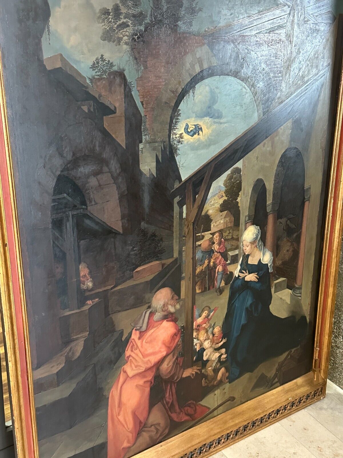 Wilhelm EILERS (1857-1919) HAUPTWERK ÖLGEMÄLDE KOPIE NACH DÜRER HEILIGE FAMILIE – Bild 10