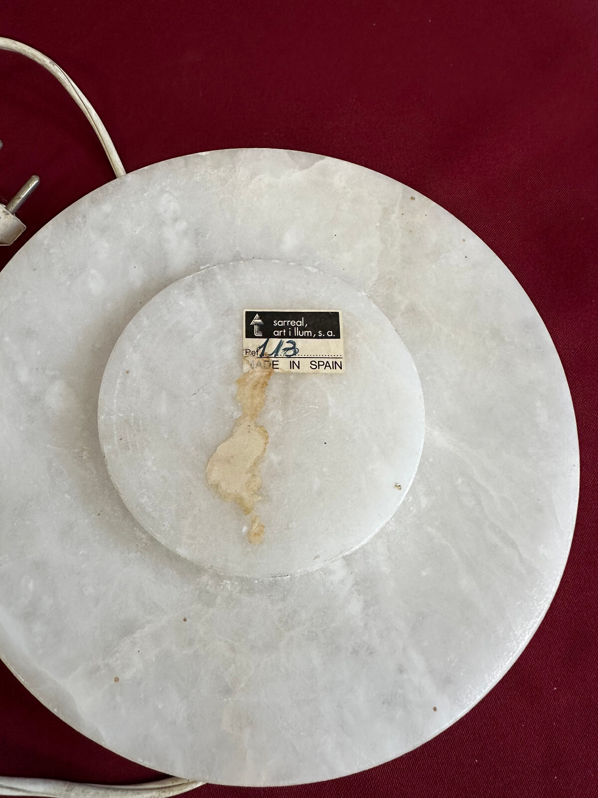 SEHR SCHÖNE GROSSE ALABASTER SÄULE MIT AMPHORE BELEUCHTET HANDGRAVUREN – Bild 14