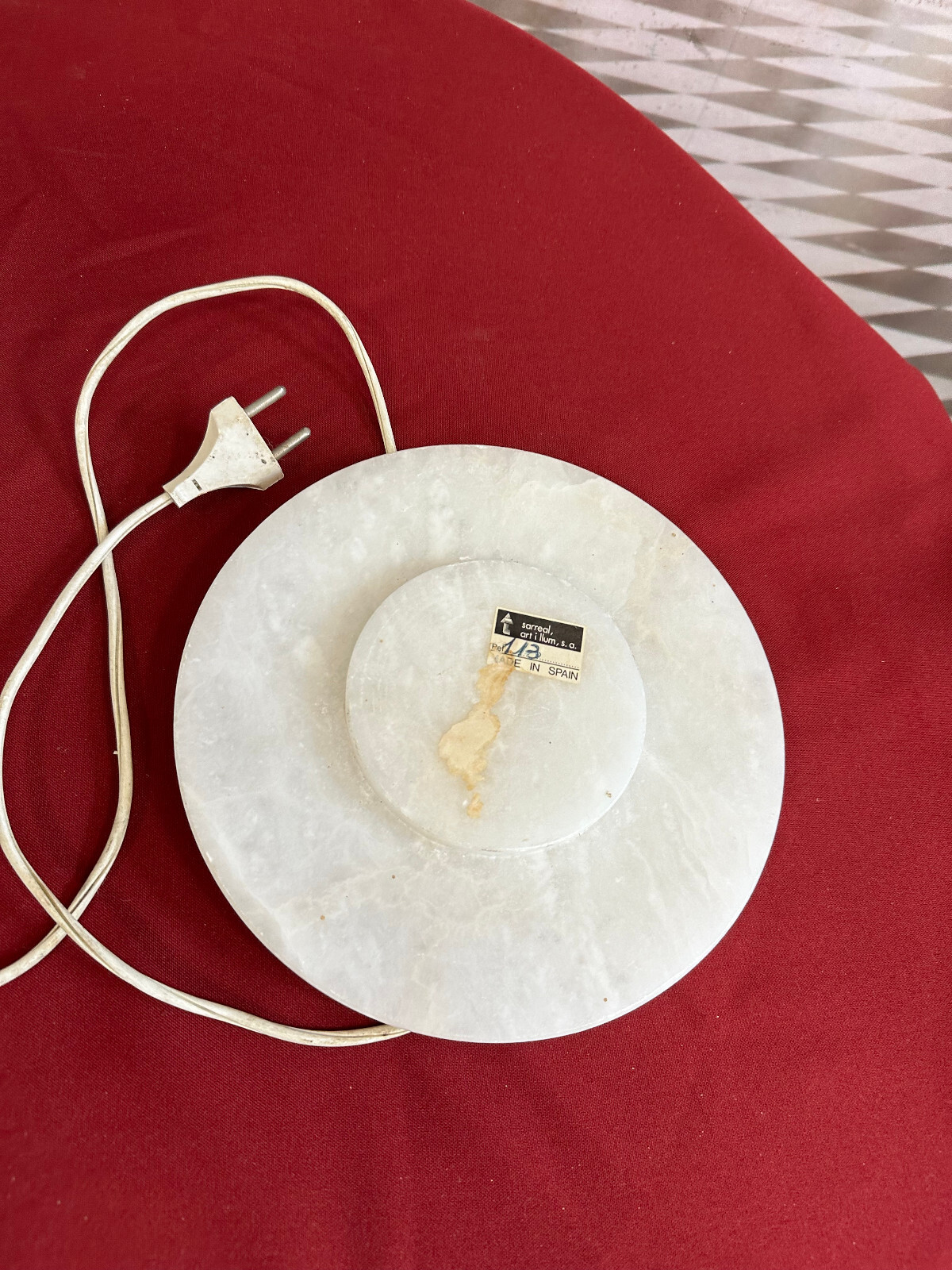 SEHR SCHÖNE GROSSE ALABASTER SÄULE MIT AMPHORE BELEUCHTET HANDGRAVUREN – Bild 19