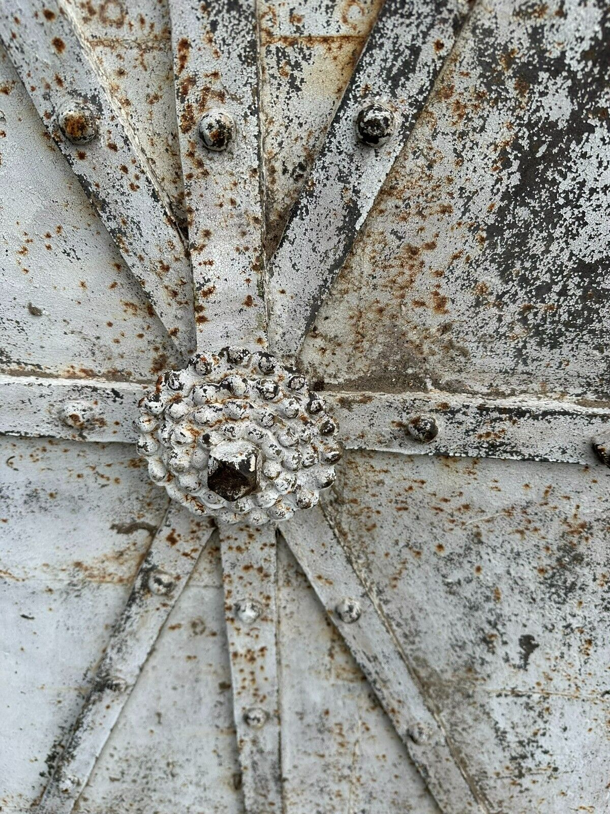 GROSSE ANTIKE SPÄT-GOTISCHE TÜR TÜRBLATT AUS EISEN 16/17 TES JHDT 86,5x181,5cm – Bild 16