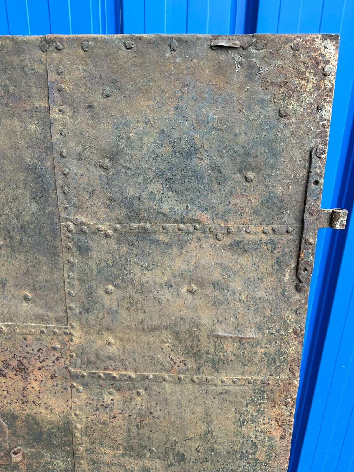 GROSSE ANTIKE SPÄT-GOTISCHE TÜR TÜRBLATT AUS EISEN 16/17 TES JHDT 86,5x181,5cm – Bild 4