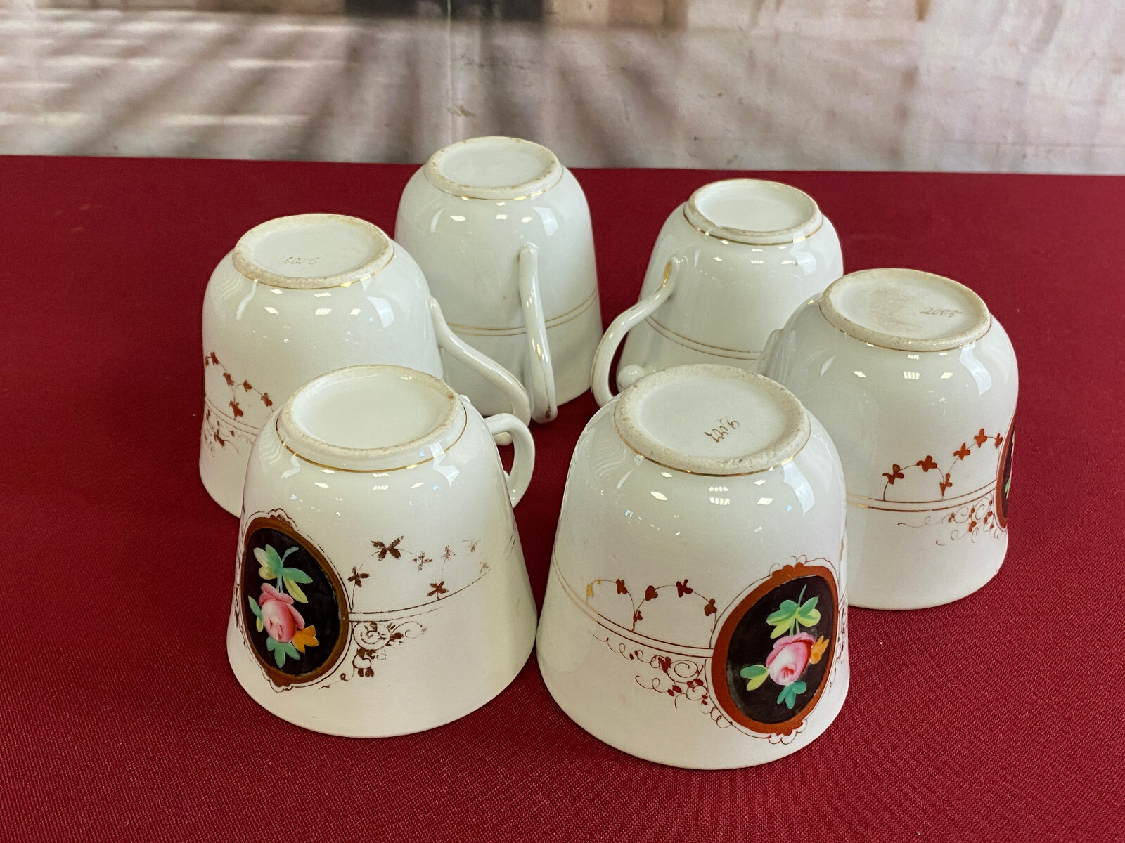 ANTIKES KAFFEE SERVICE AUS PORZELLAN HANDBEMALT – Bild 11