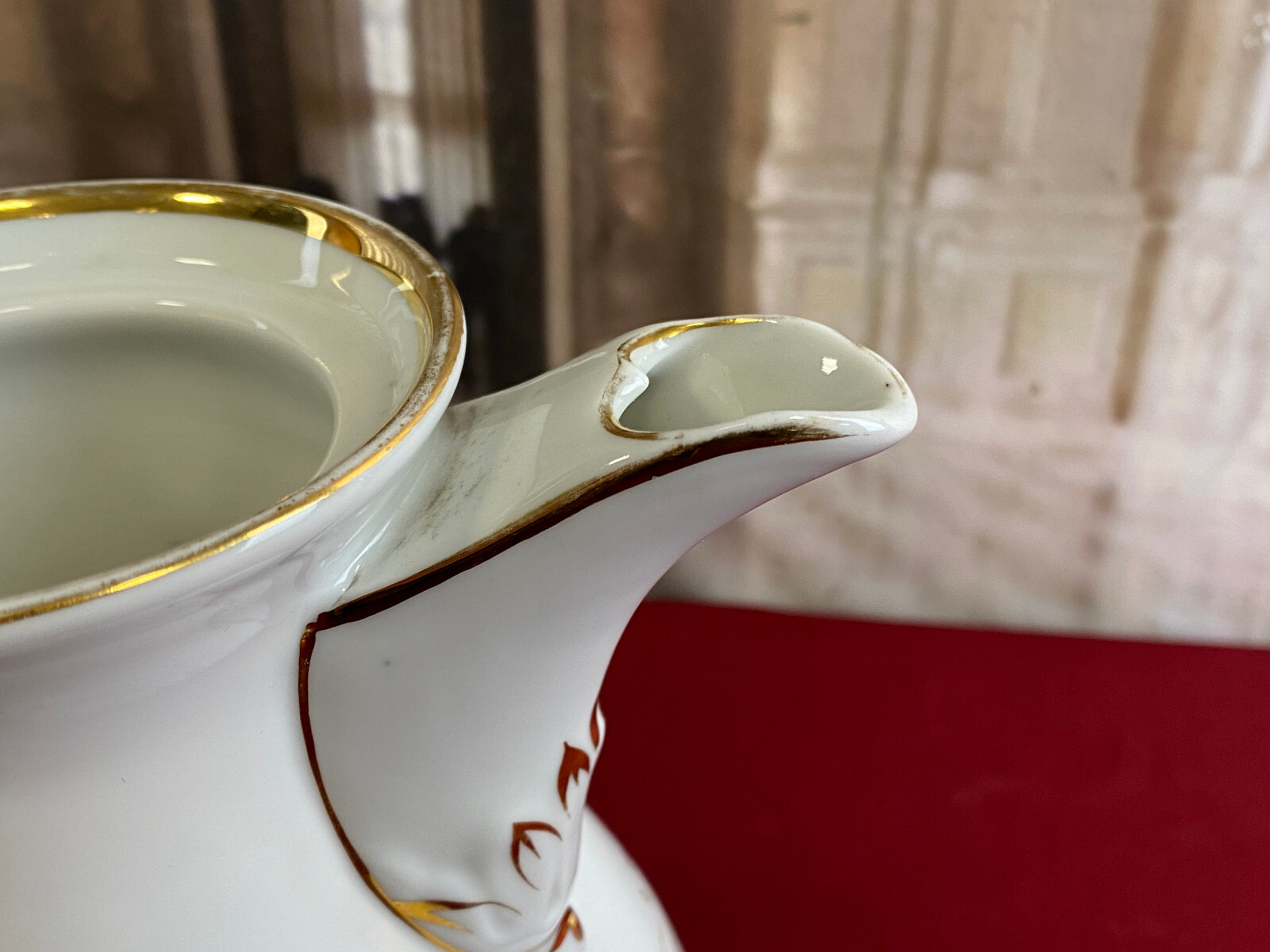 ANTIKES KAFFEE SERVICE AUS PORZELLAN HANDBEMALT – Bild 17