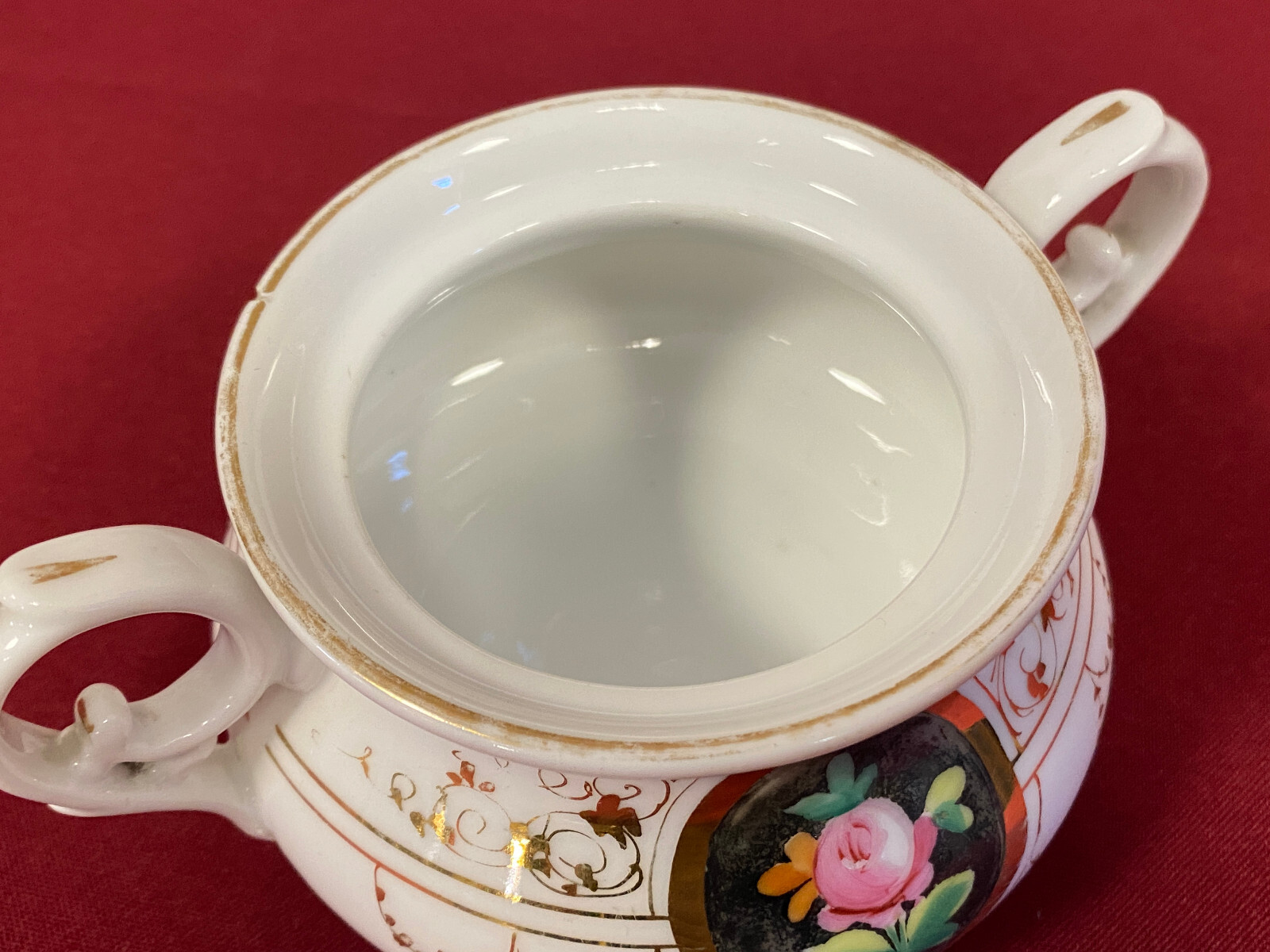 ANTIKES KAFFEE SERVICE AUS PORZELLAN HANDBEMALT – Bild 22