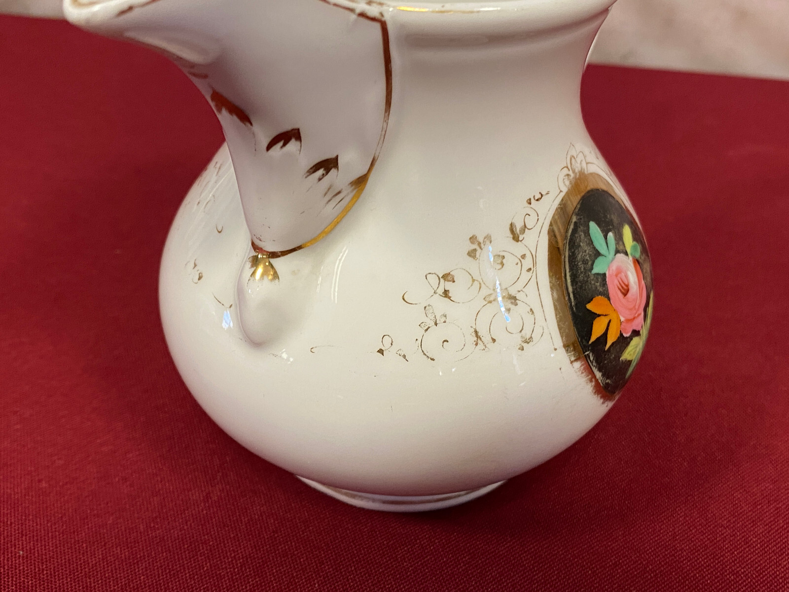 ANTIKES KAFFEE SERVICE AUS PORZELLAN HANDBEMALT – Bild 24