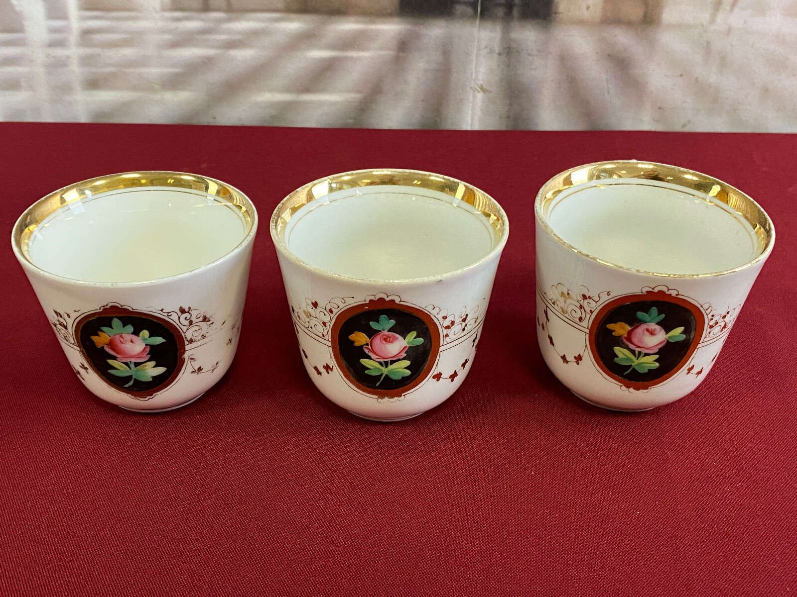 ANTIKES KAFFEE SERVICE AUS PORZELLAN HANDBEMALT – Bild 7