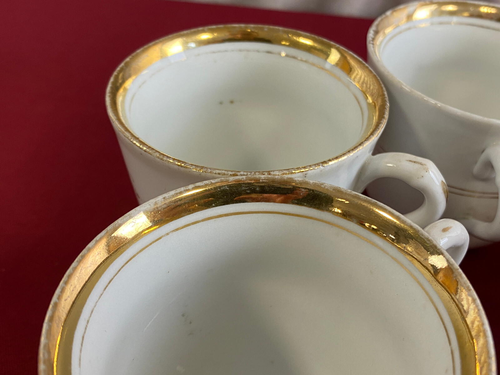 ANTIKES KAFFEE SERVICE AUS PORZELLAN HANDBEMALT – Bild 10