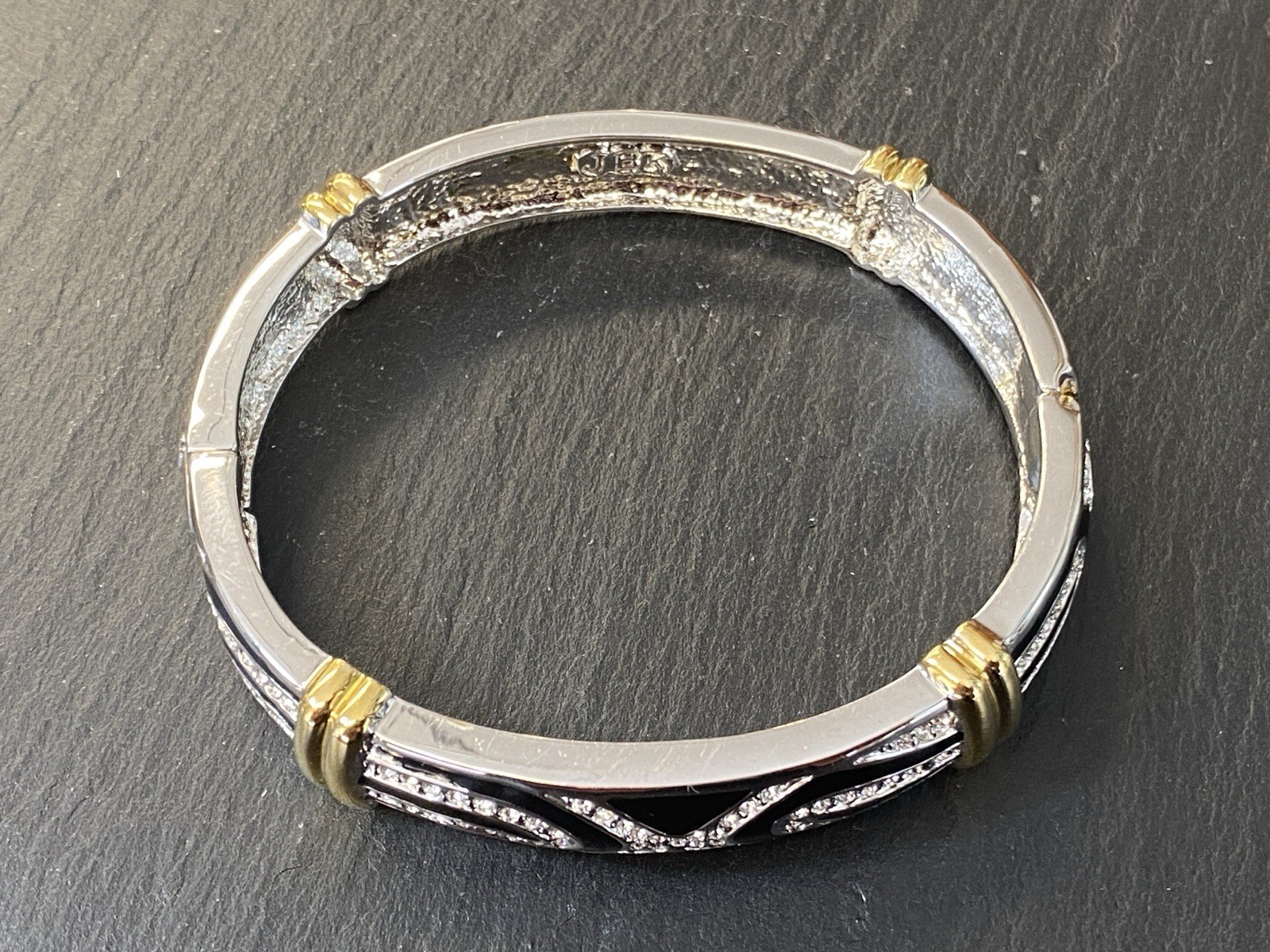 AUßERGEWÖHNLICHER ARMREIF CAMROSE & KROSS GLAS JBK EMAILLE KENNEDY NACHAHMUNG – Bild 9