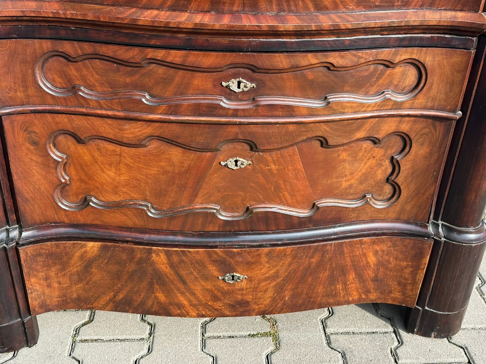 AUSSERGEWÖHNLICHER BIEDERMEIER SEKRETÄR UM 1850 MAHAGONI BIEDERMEIERSEKRETÄR – Bild 12