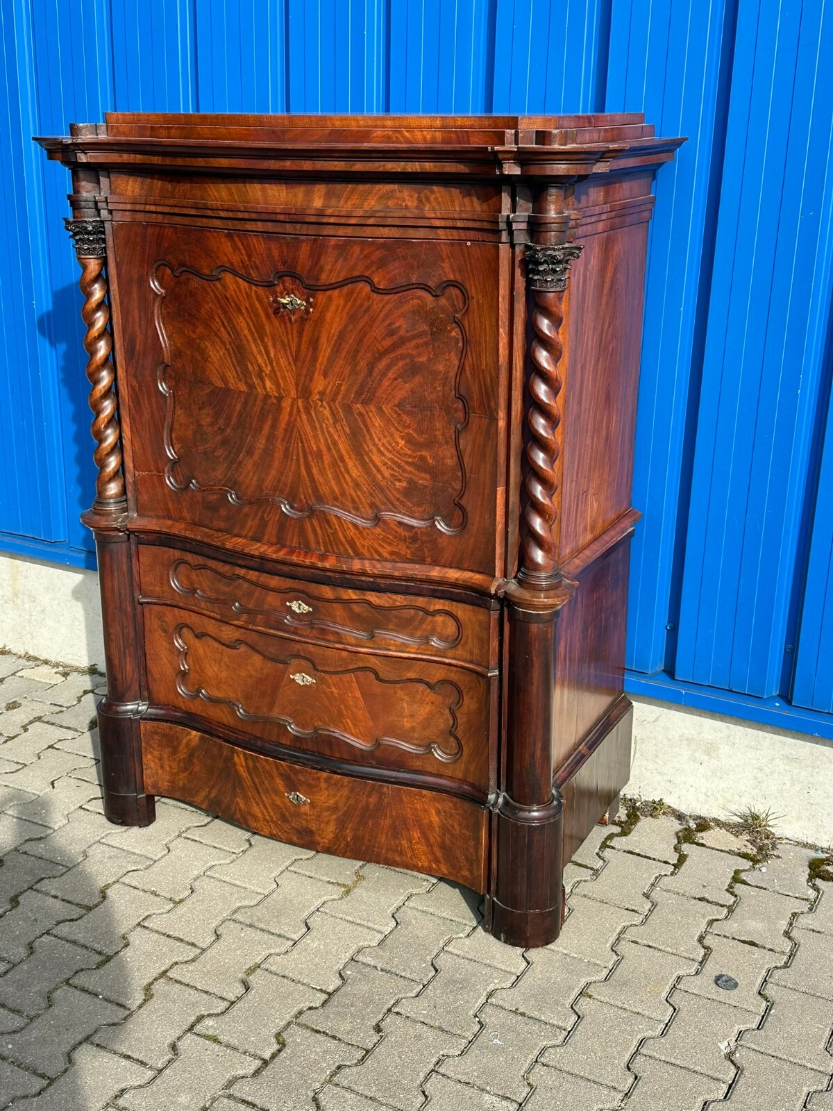 AUSSERGEWÖHNLICHER BIEDERMEIER SEKRETÄR UM 1850 MAHAGONI BIEDERMEIERSEKRETÄR – Bild 5