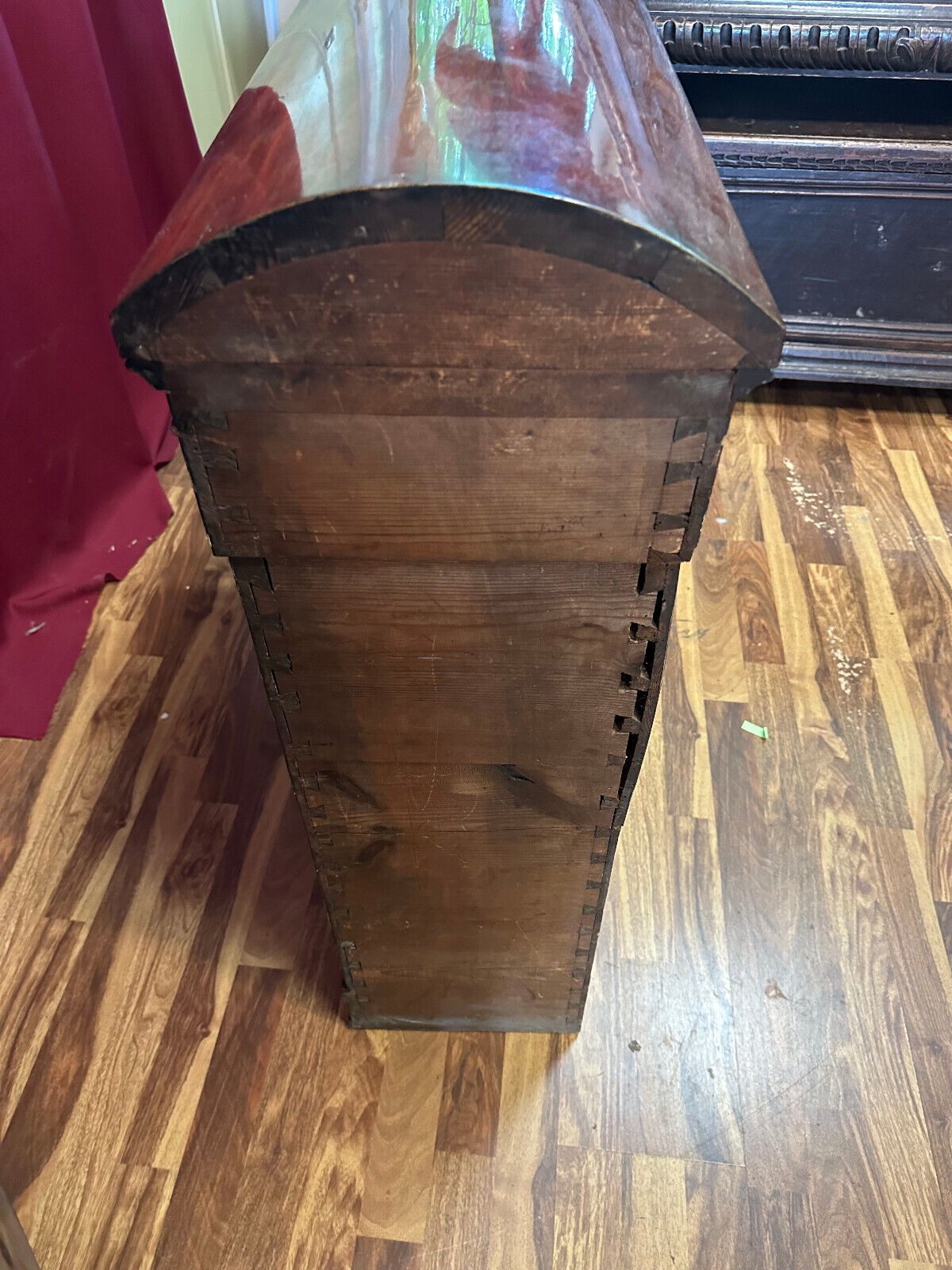 ORIGINALE SEITENTEILE EINES EMPIRE SOFA UM 1800 MAHAGONI FURNIERT – Bild 16