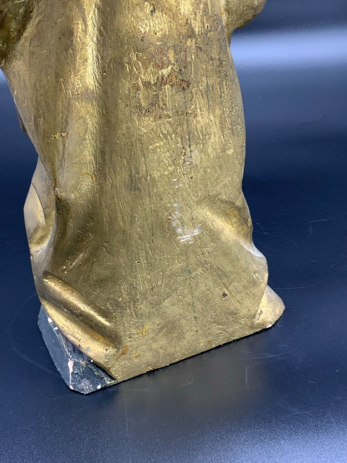 MONDSICHEL MADONNA HEILIGENFIGUR SKULPTUR AUS HOLZ HANDGESCHNITZT 45cm – Bild 12