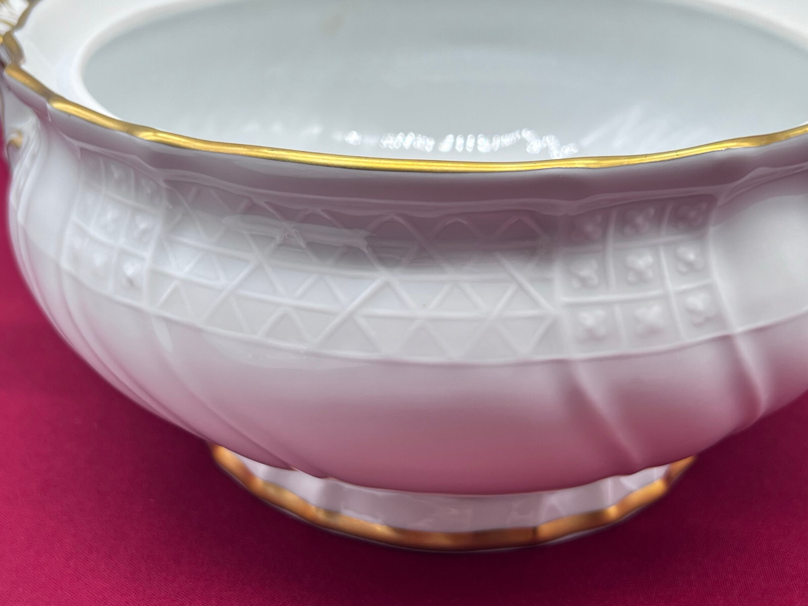 PRUNK TERRINE HUTSCHENREUTHER PORZELLAN FILIGRAG VERGOLDET – Bild 16