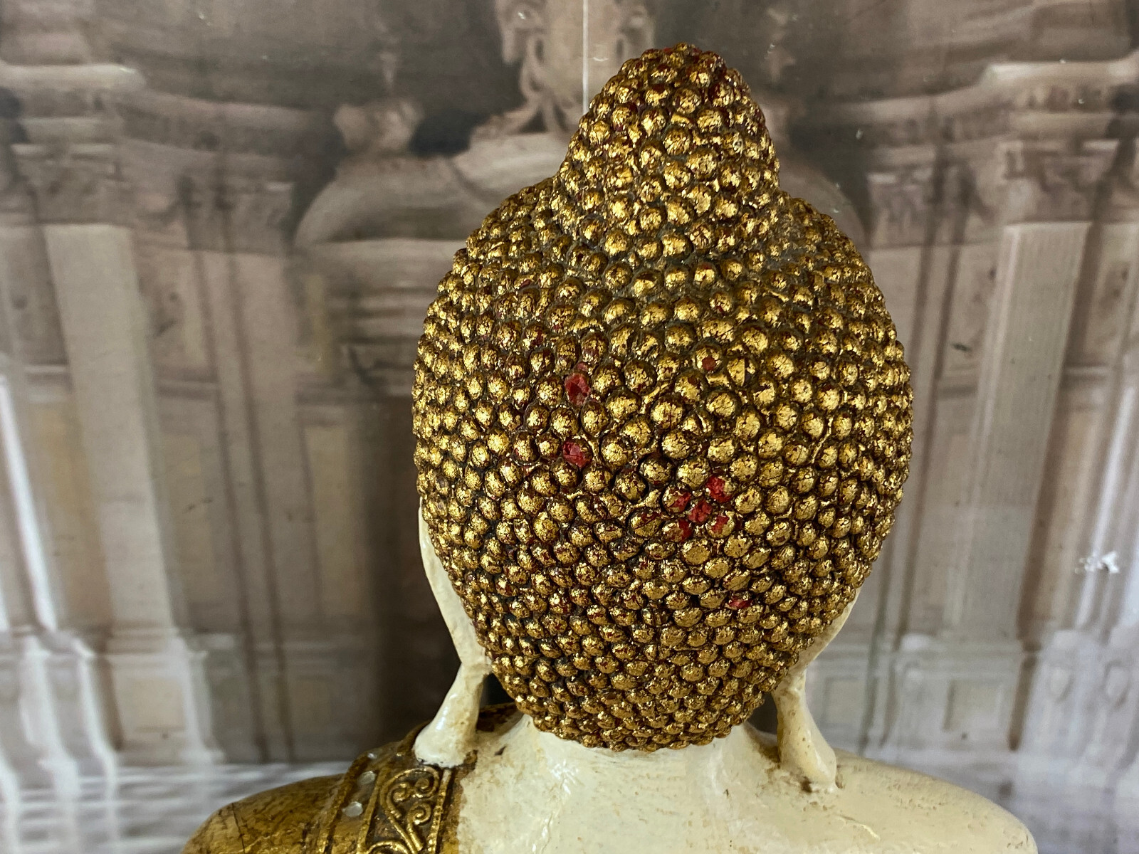 GROSSE BUDDHA FIGUR 51cm CHINA HANDBEMALT GLASSCHMUCK – Bild 20