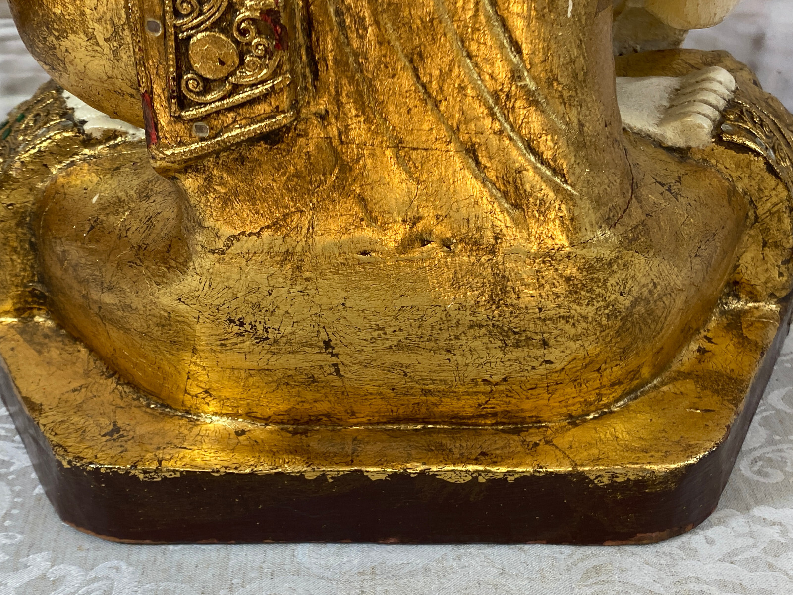 GROSSE BUDDHA FIGUR 51cm CHINA HANDBEMALT GLASSCHMUCK – Bild 21