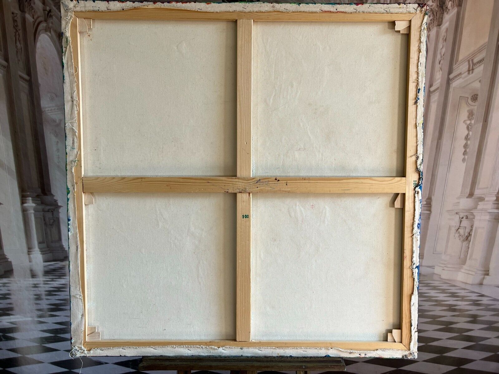 ACRYLGEMÄLDE MODERN GROSSES GEMÄLDE VON WALDEMAR KUFNER (1940-2016) 100x100cm – Bild 11
