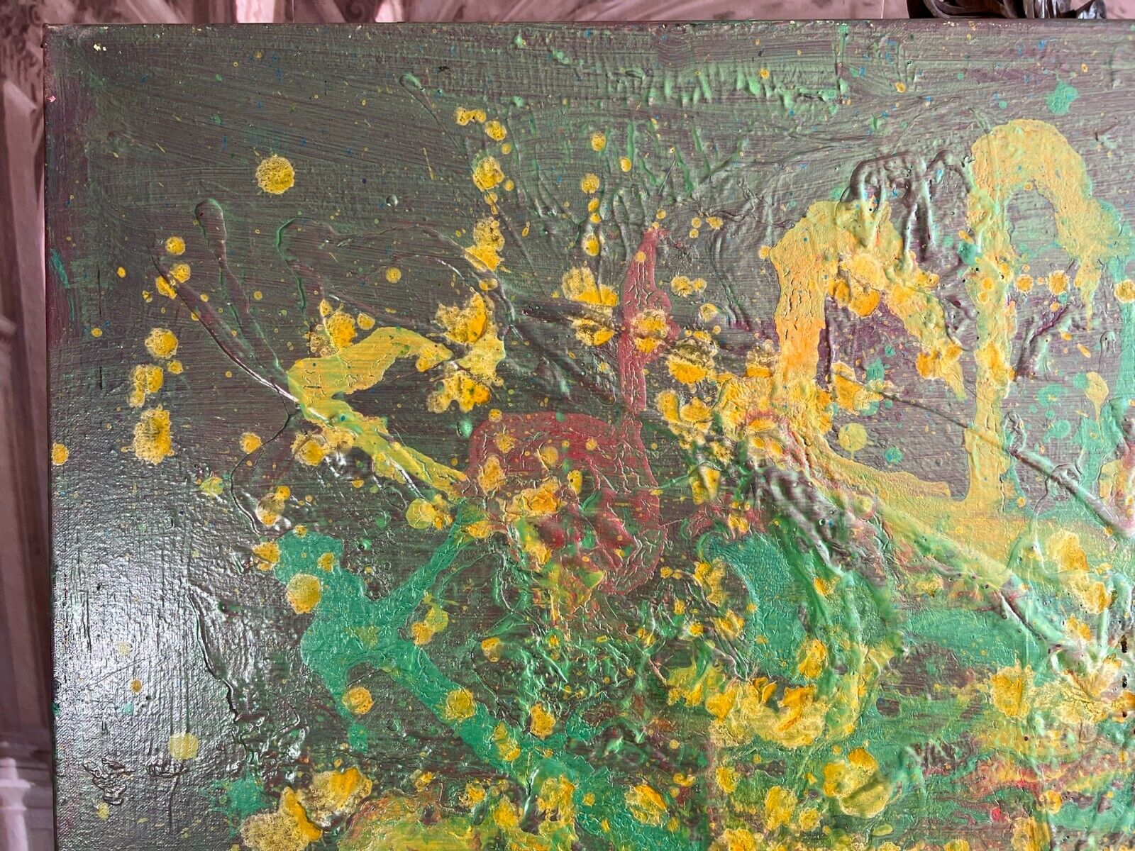 ACRYLGEMÄLDE MODERN GROSSES GEMÄLDE VON WALDEMAR KUFNER (1940-2016) 100x100cm – Bild 5