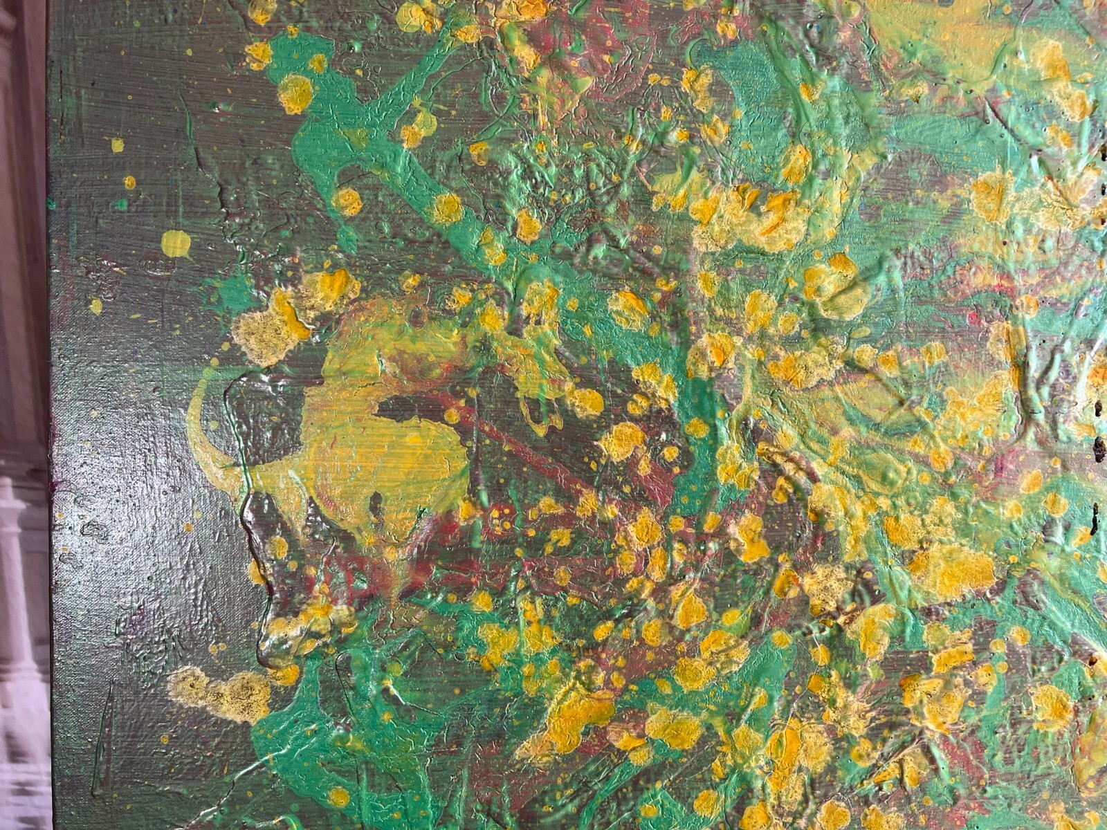 ACRYLGEMÄLDE MODERN GROSSES GEMÄLDE VON WALDEMAR KUFNER (1940-2016) 100x100cm – Bild 6