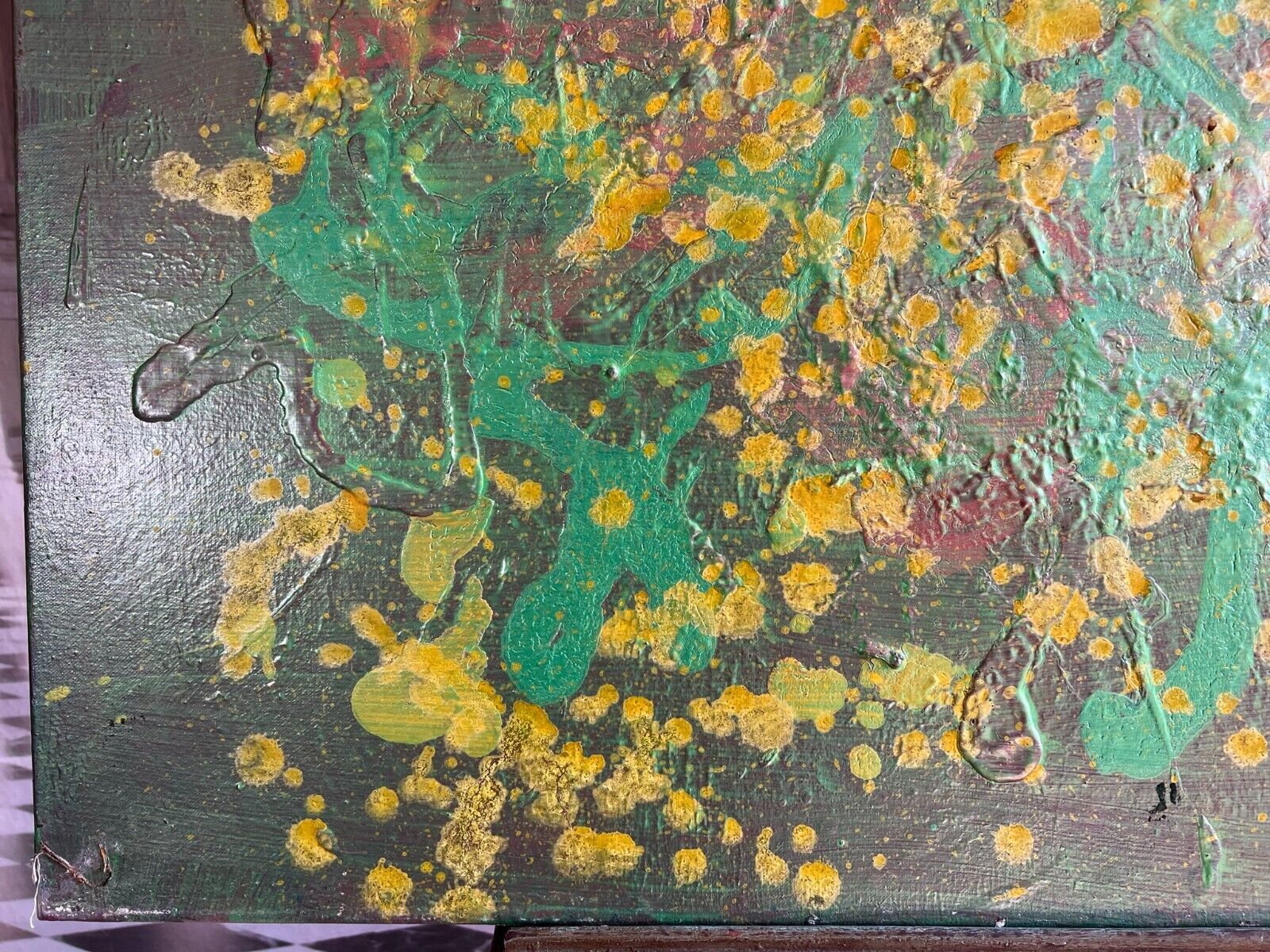 ACRYLGEMÄLDE MODERN GROSSES GEMÄLDE VON WALDEMAR KUFNER (1940-2016) 100x100cm – Bild 7