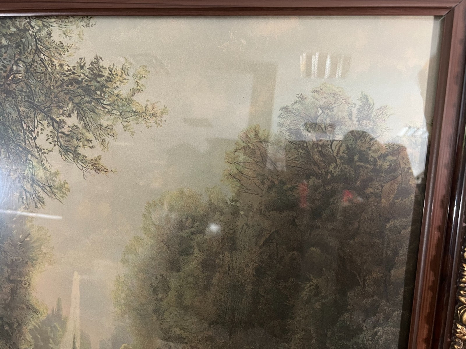 GALANTE BAROCKE SZENERIE PRUNKRAHMEN DRUCK PERSONEN LANDSCHAFT 107x82cm – Bild 8