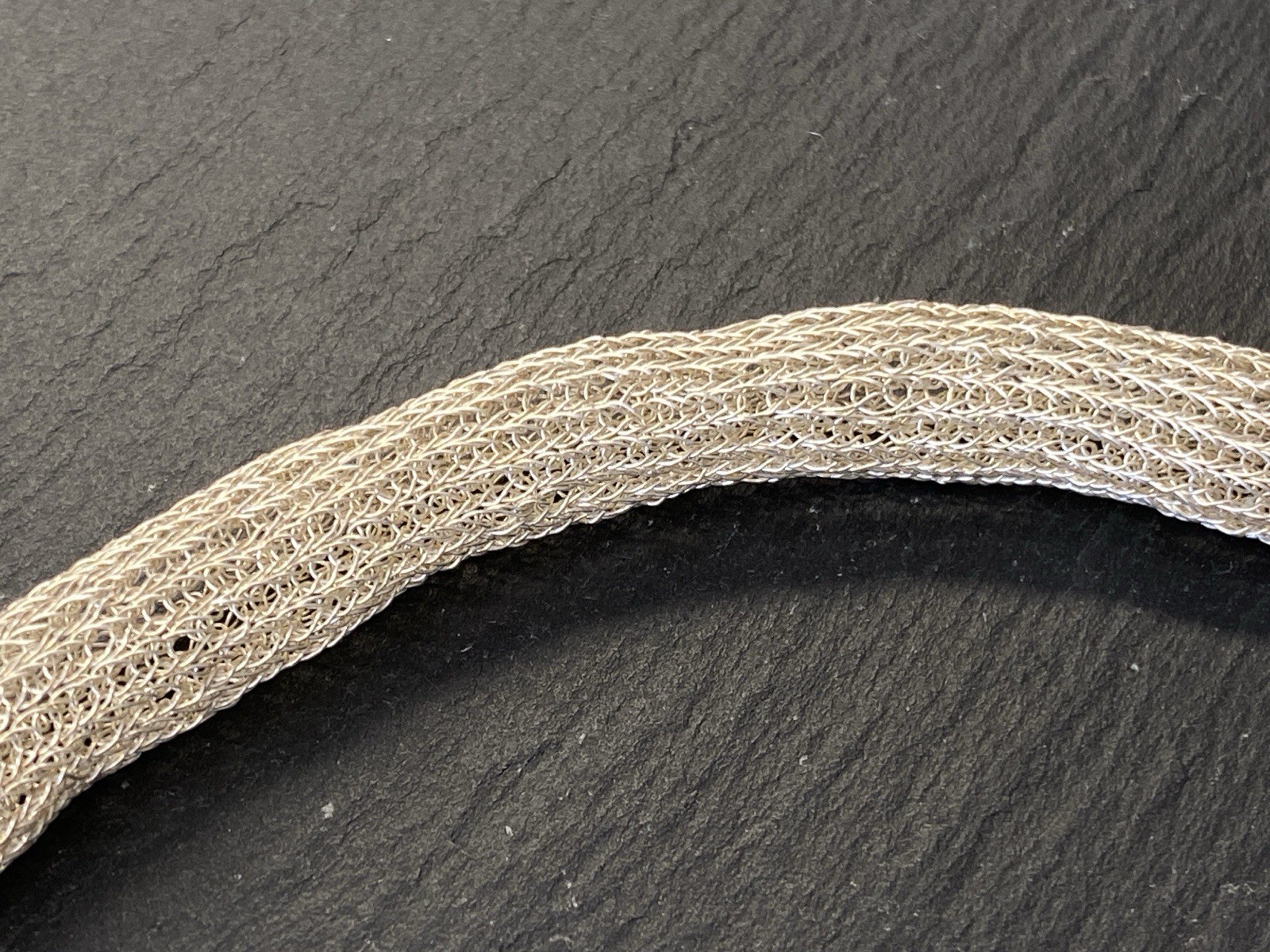 RÖHRENKETTE KETTE ROHRKETTE MODEKETTE 925 STERLING SILBER MESH OPTIK – Bild 3