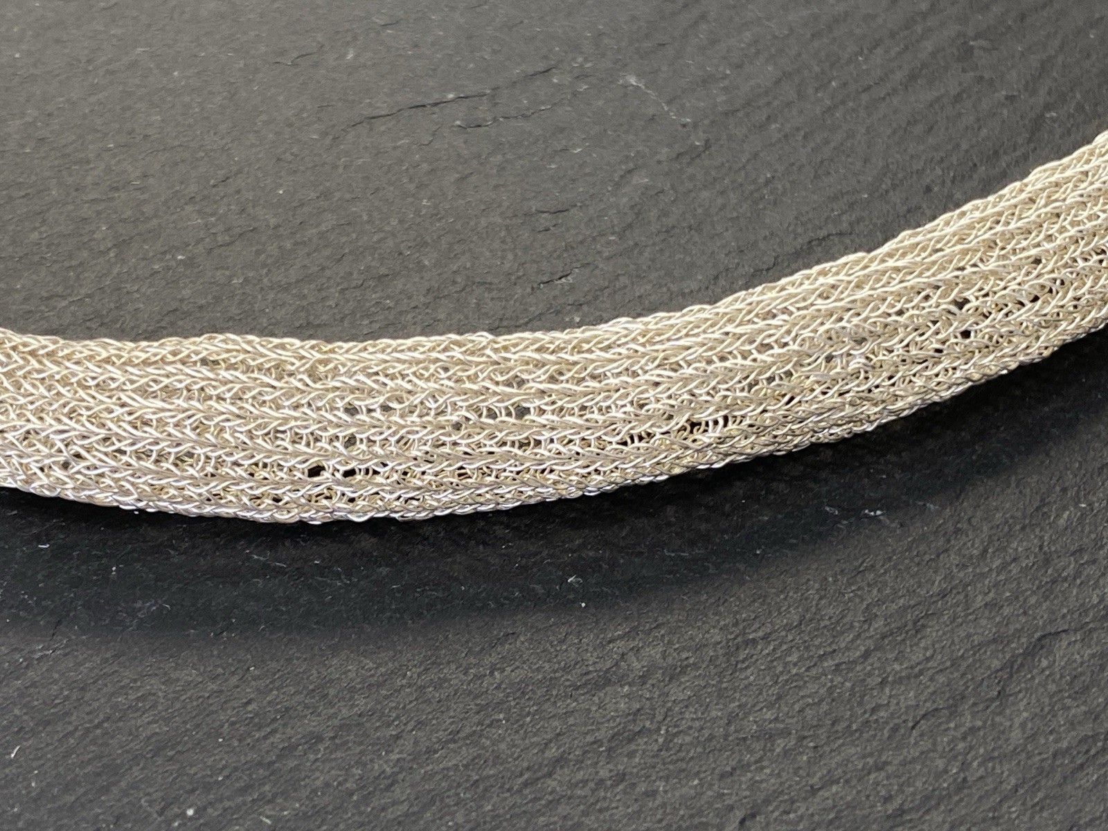 RÖHRENKETTE KETTE ROHRKETTE MODEKETTE 925 STERLING SILBER MESH OPTIK – Bild 6