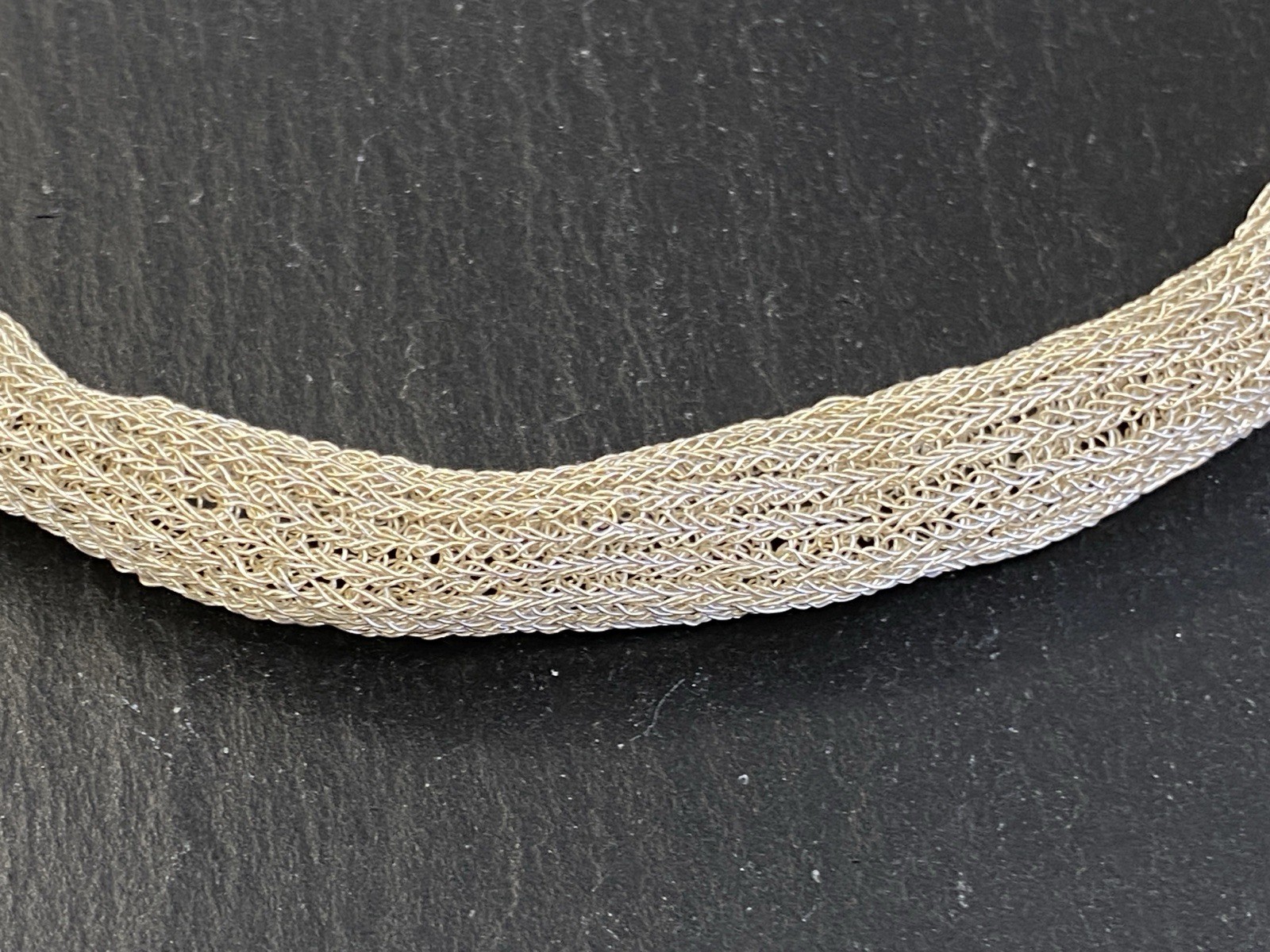 RÖHRENKETTE KETTE ROHRKETTE MODEKETTE 925 STERLING SILBER MESH OPTIK – Bild 7