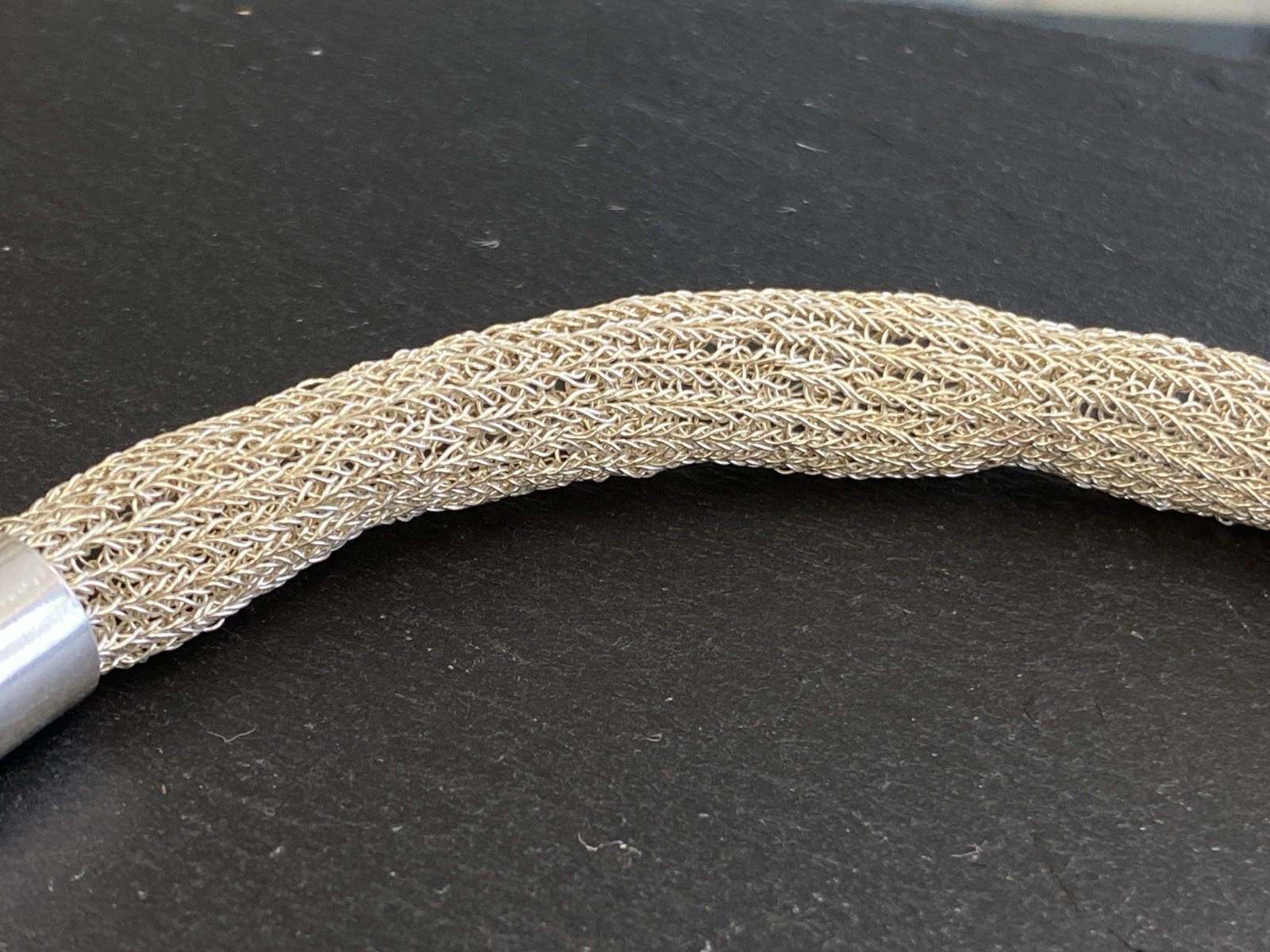 RÖHRENKETTE KETTE ROHRKETTE MODEKETTE 925 STERLING SILBER MESH OPTIK – Bild 10