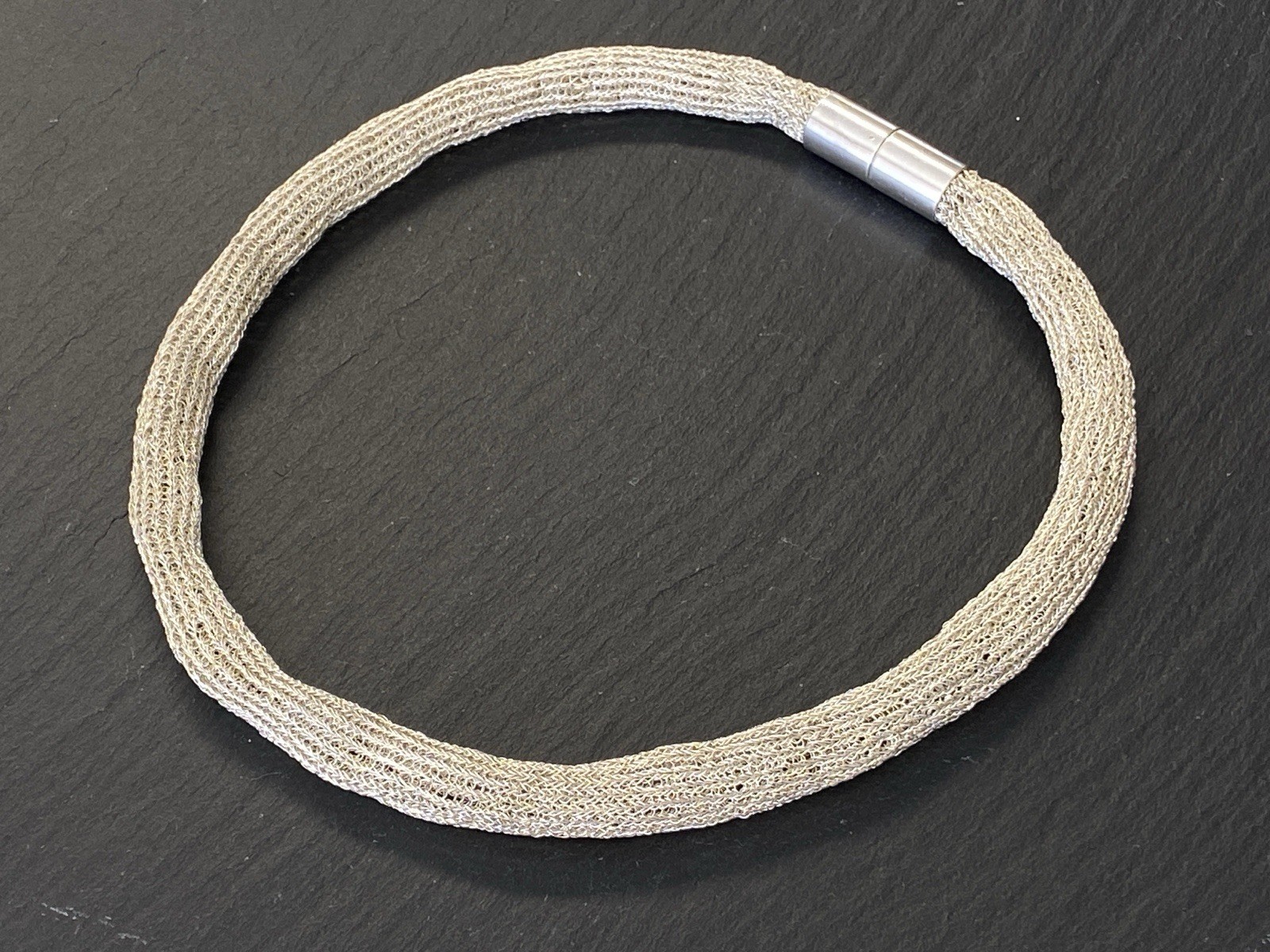 RÖHRENKETTE KETTE ROHRKETTE MODEKETTE 925 STERLING SILBER MESH OPTIK