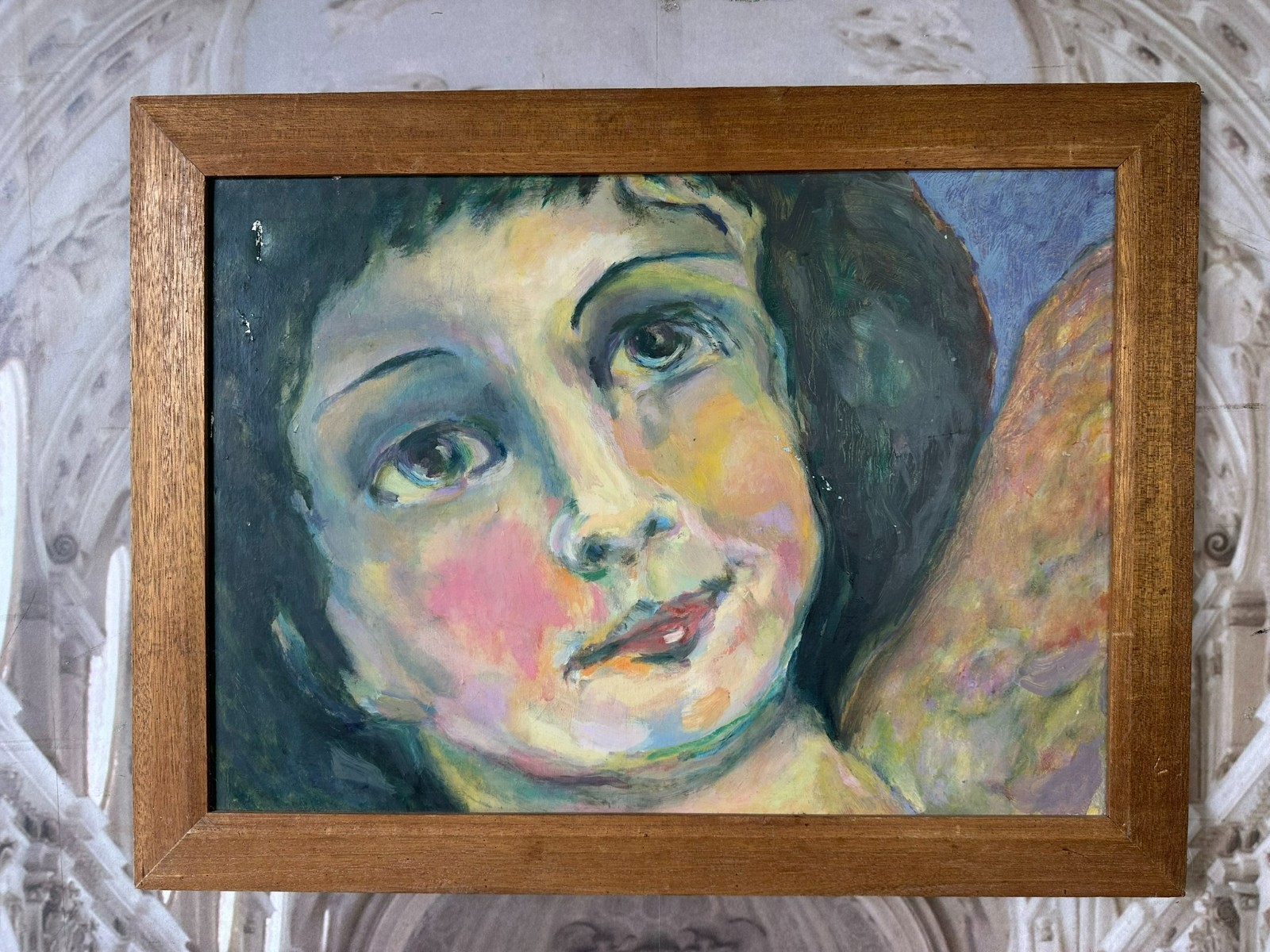 ÖLGEMÄLDE AUF LEINWAND GEMÄLDE MÄDCHEN PORTRAIT GERAHMT – Bild 3