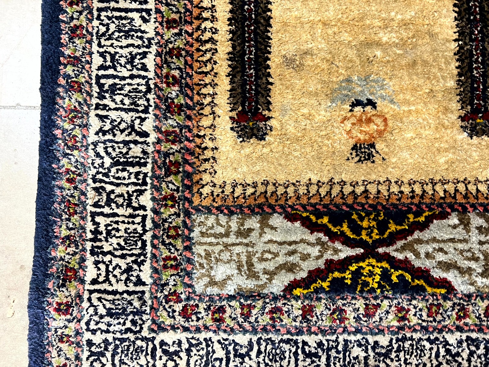 ALTER ORIENTTEPPICH GEBETSTEPPICH TEPPICH AUS WOLLE HANDGEKNÜPFT 150x83cm – Bild 6