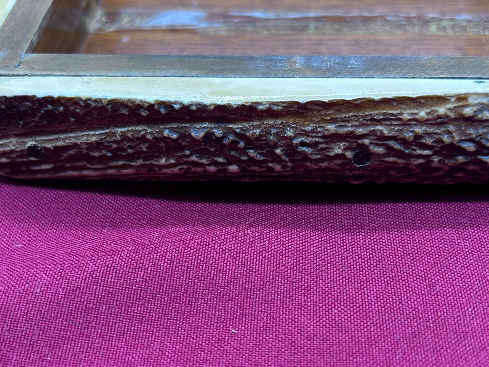 GROSSE DECKEL DOSE AUS HORN MASSIVE SILBER 900 MONTUR AUERHAHN GRAVUR – Bild 15