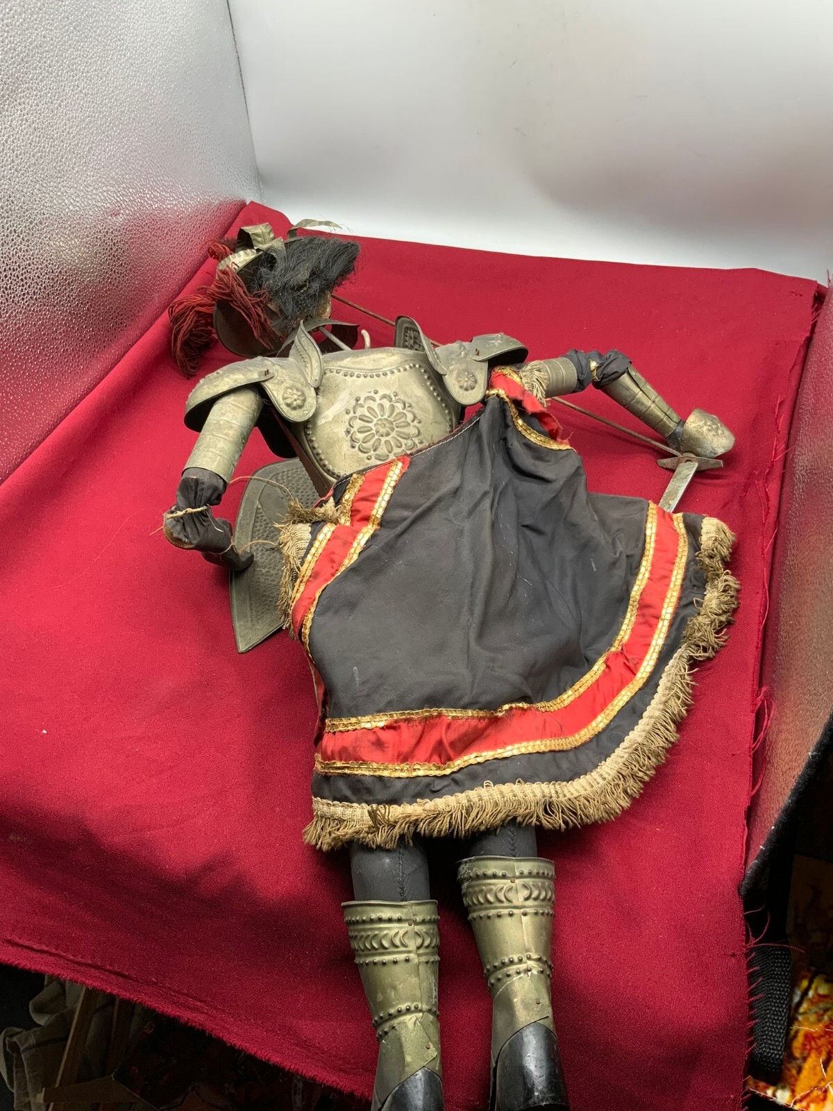 GROSSE ANTIKE PUPPE RITTER MIT SCHWERT ANFANG 20-TES JHDT 60cm – Bild 12