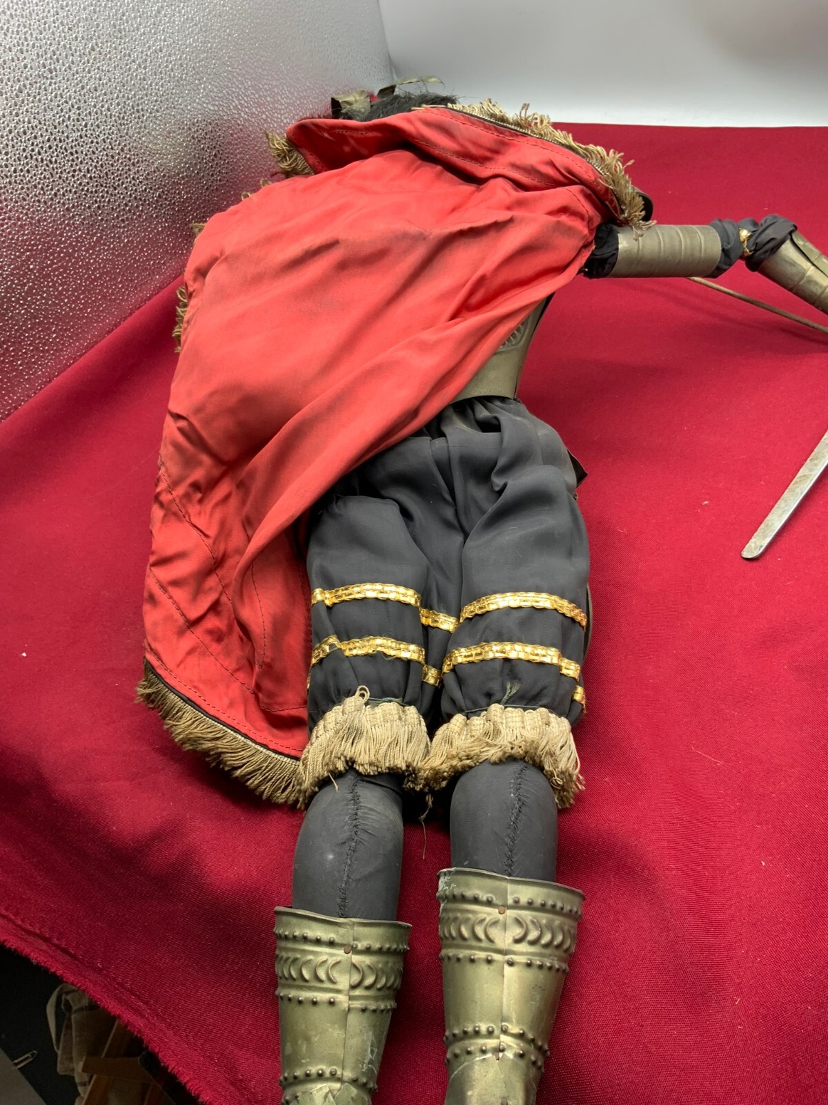 GROSSE ANTIKE PUPPE RITTER MIT SCHWERT ANFANG 20-TES JHDT 60cm – Bild 13