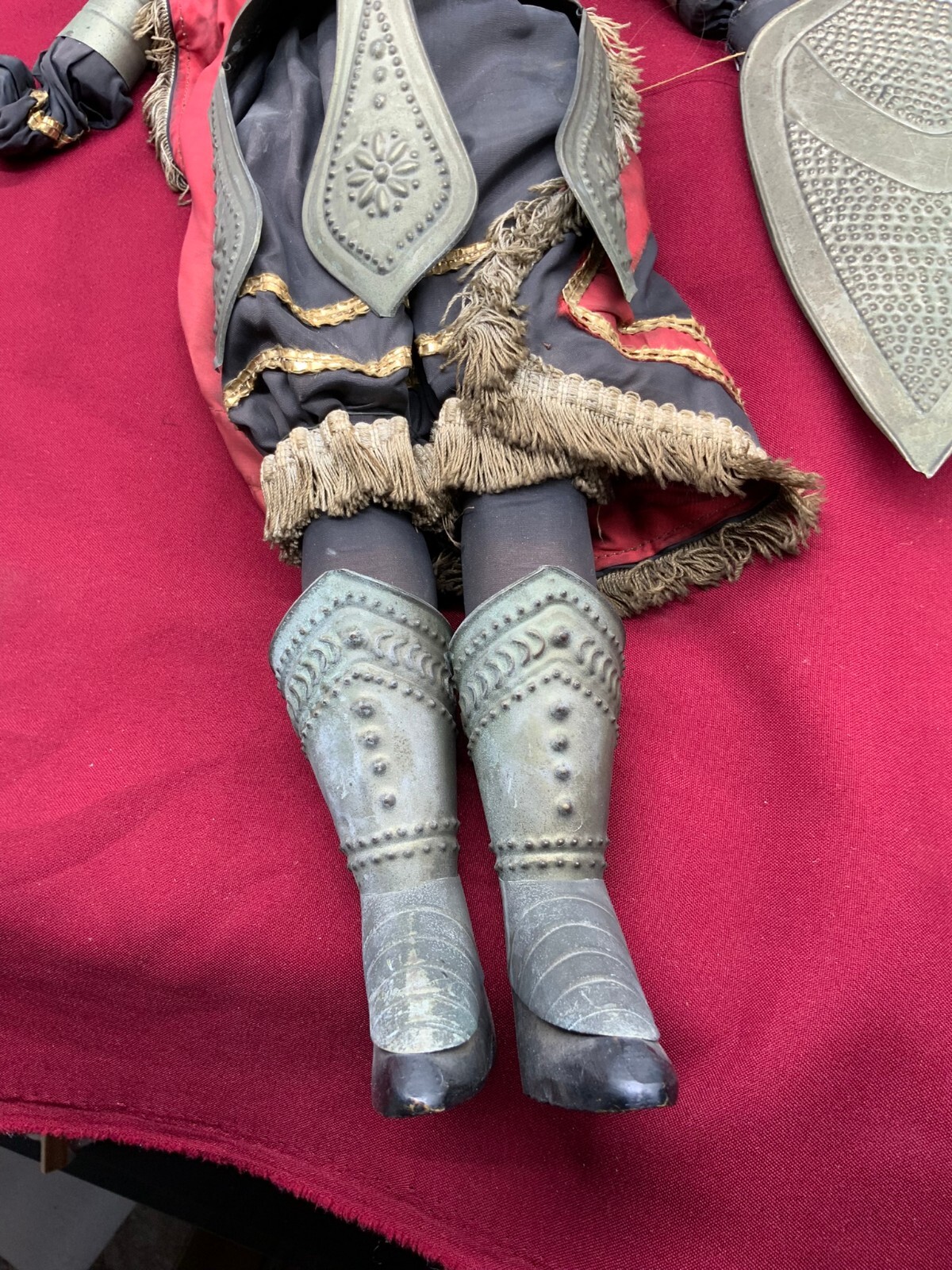 GROSSE ANTIKE PUPPE RITTER MIT SCHWERT ANFANG 20-TES JHDT 60cm – Bild 7