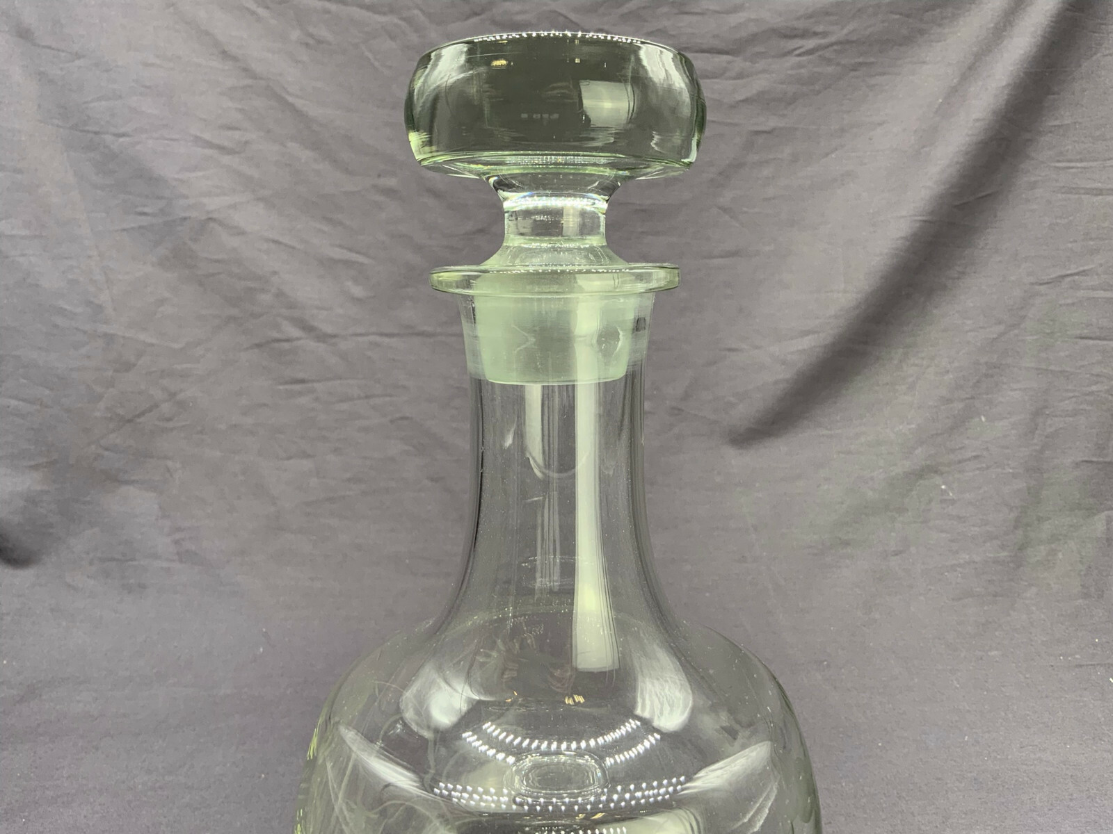 KARAFFE FLASCHE KRISTALLGLAS MIT STÖPSEL GLAS BLUMEN SCHLEIFDEKOR 27cm HOCH – Bild 7
