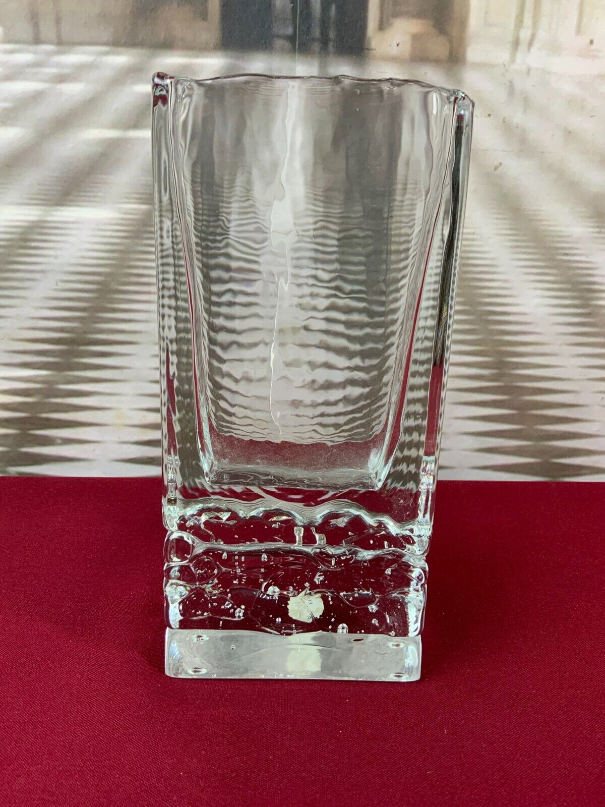 BERANEK GLAS VASE MASSIV GEARBEITET 2kg 22cm HOCH – Bild 6