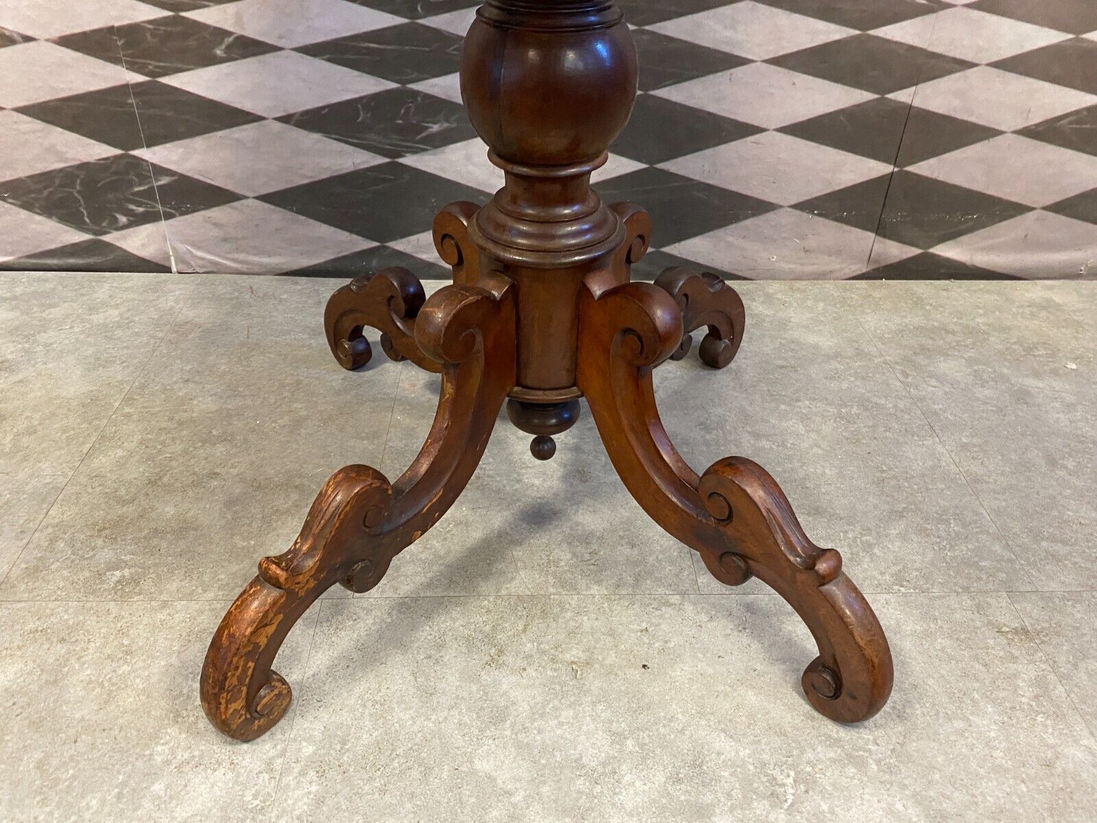 ANTIKER BEISTELLTISCH LOUIS PHILIPPE UM 1860 MAHAGONI BIEDERMEIER TISCH – Bild 11