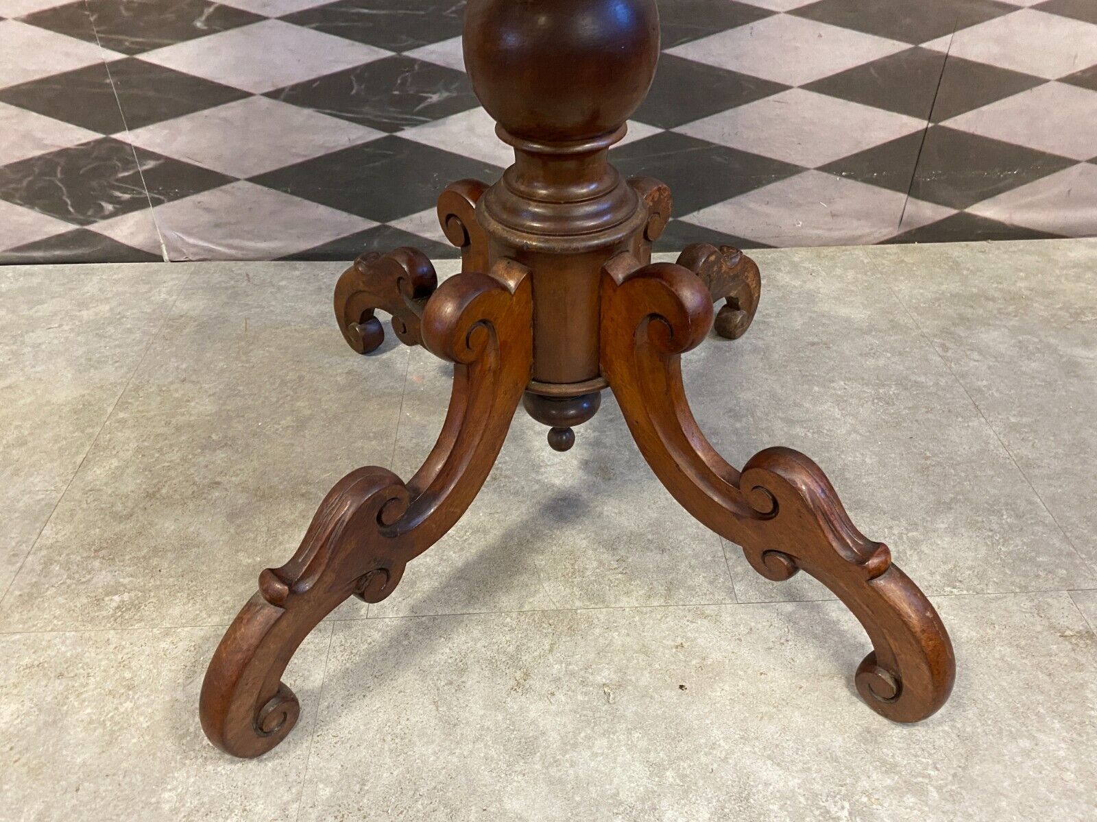 ANTIKER BEISTELLTISCH LOUIS PHILIPPE UM 1860 MAHAGONI BIEDERMEIER TISCH – Bild 13