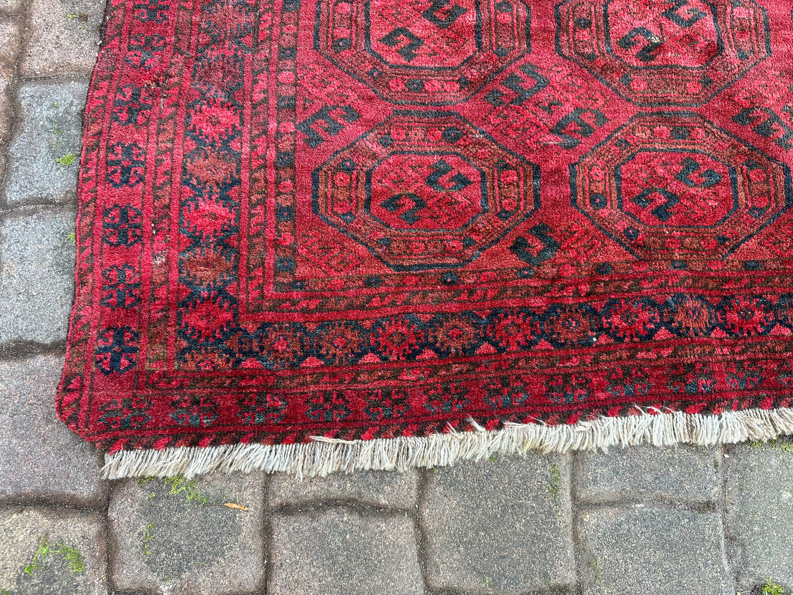 ALTER TURKMEN TEPPICH ORIENTTEPPICH WOLLE HANDGEKNÜPFT 180x137cm – Bild 3