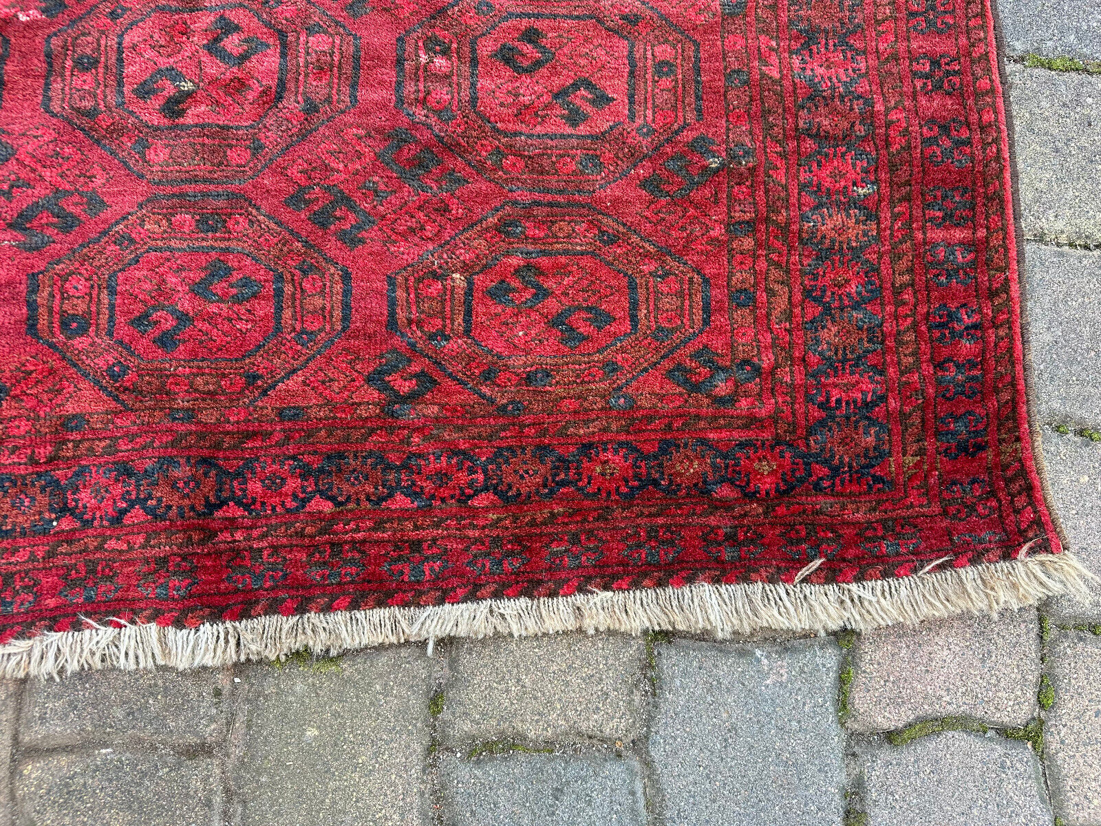 ALTER TURKMEN TEPPICH ORIENTTEPPICH WOLLE HANDGEKNÜPFT 180x137cm – Bild 4