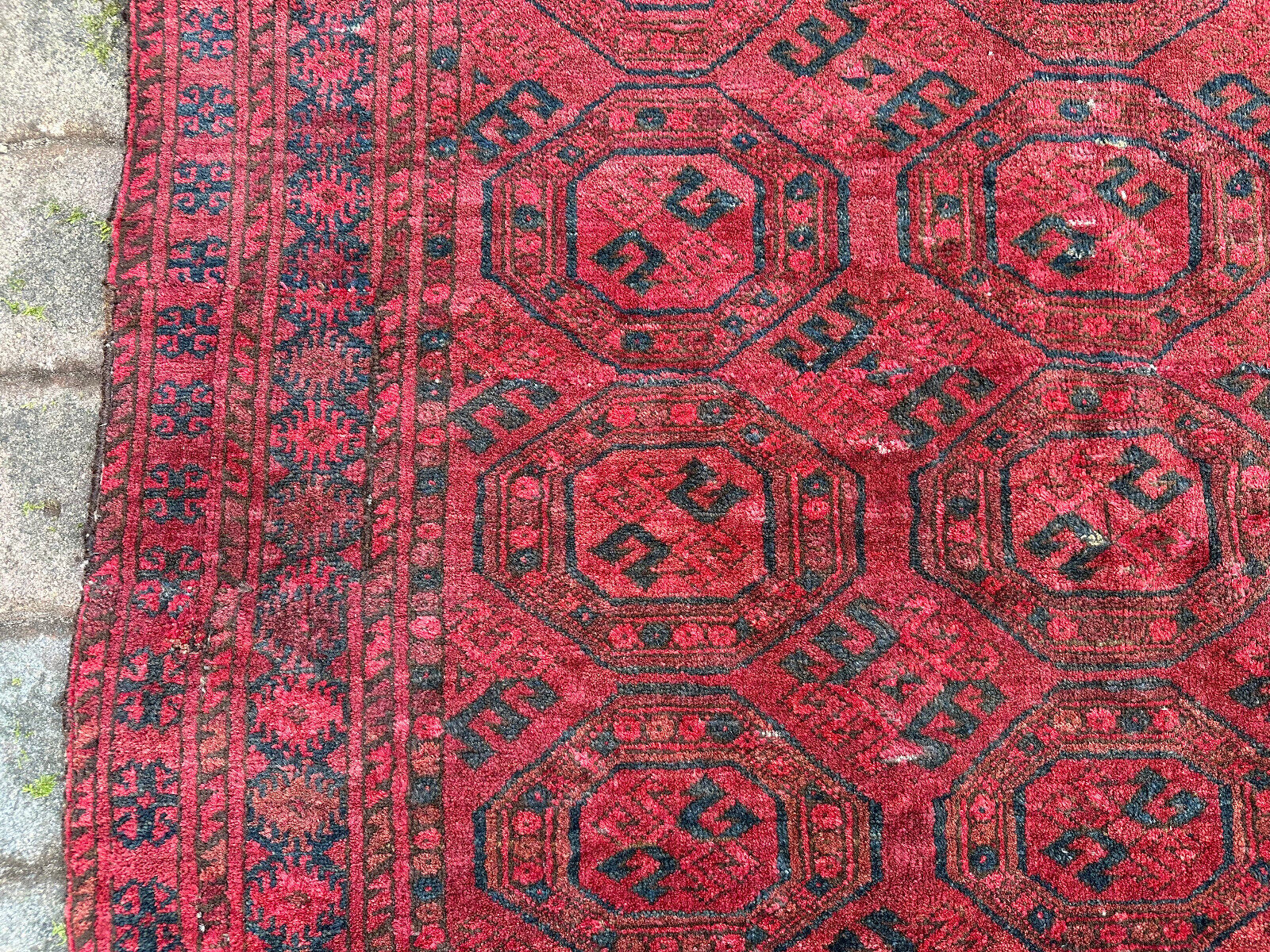 ALTER TURKMEN TEPPICH ORIENTTEPPICH WOLLE HANDGEKNÜPFT 180x137cm – Bild 5
