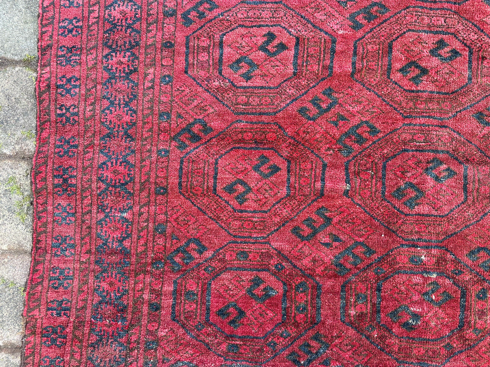 ALTER TURKMEN TEPPICH ORIENTTEPPICH WOLLE HANDGEKNÜPFT 180x137cm – Bild 7